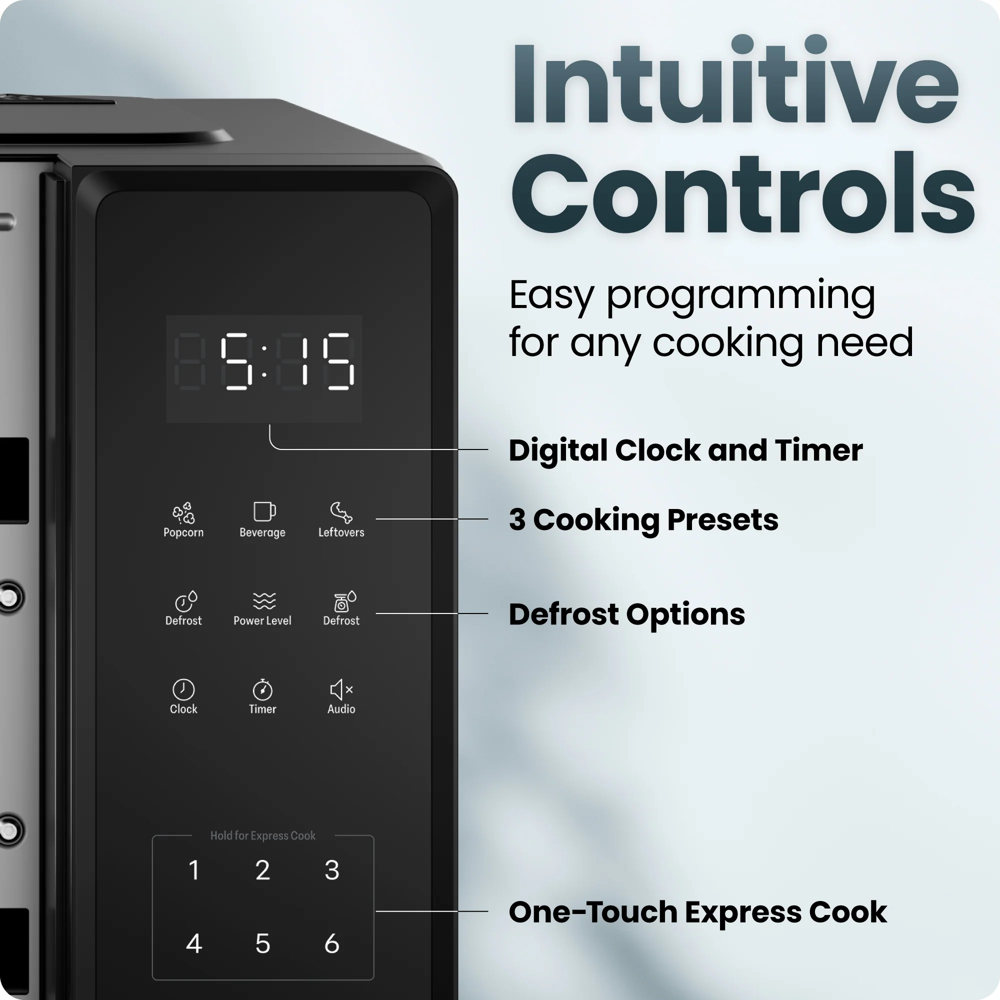 1.1 Cu. Ft. Countertop Digital Microwave Oven - Image 5