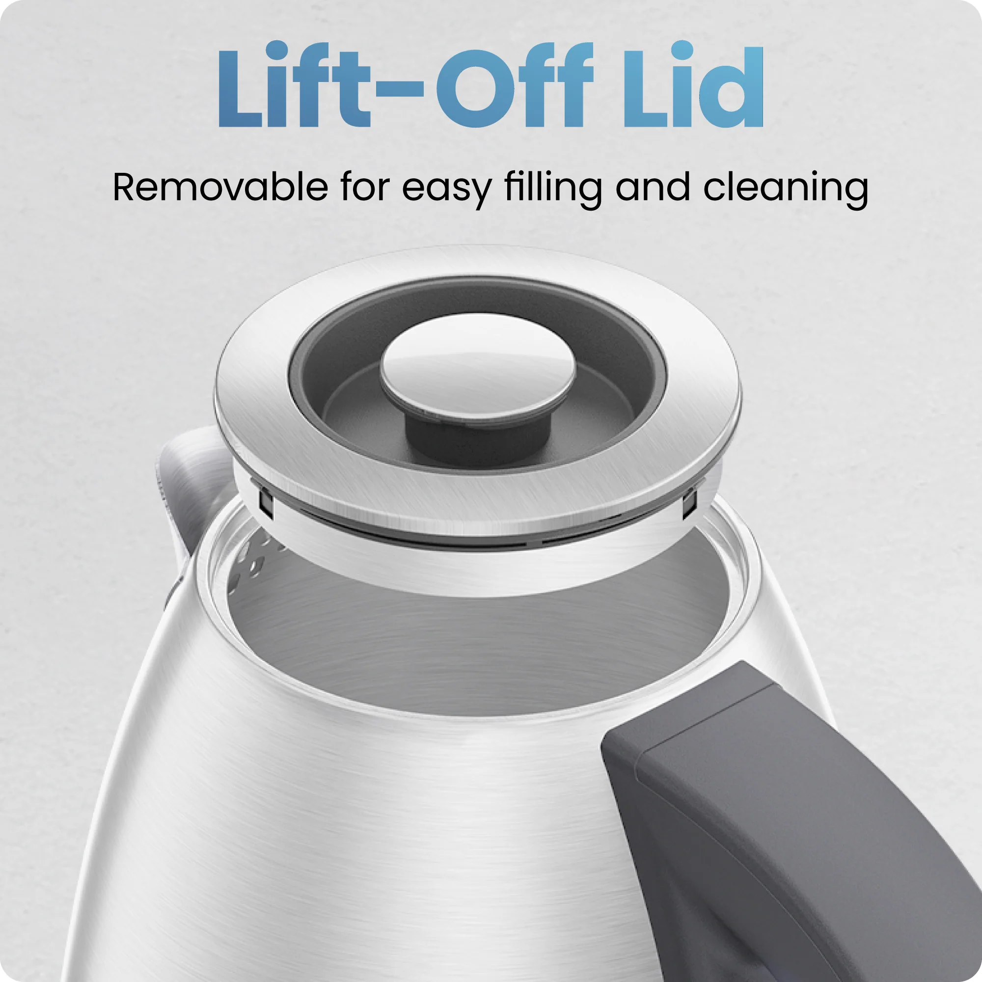 1.8 Liter Electric Kettle w/ Lift-Out Lid - Image 4