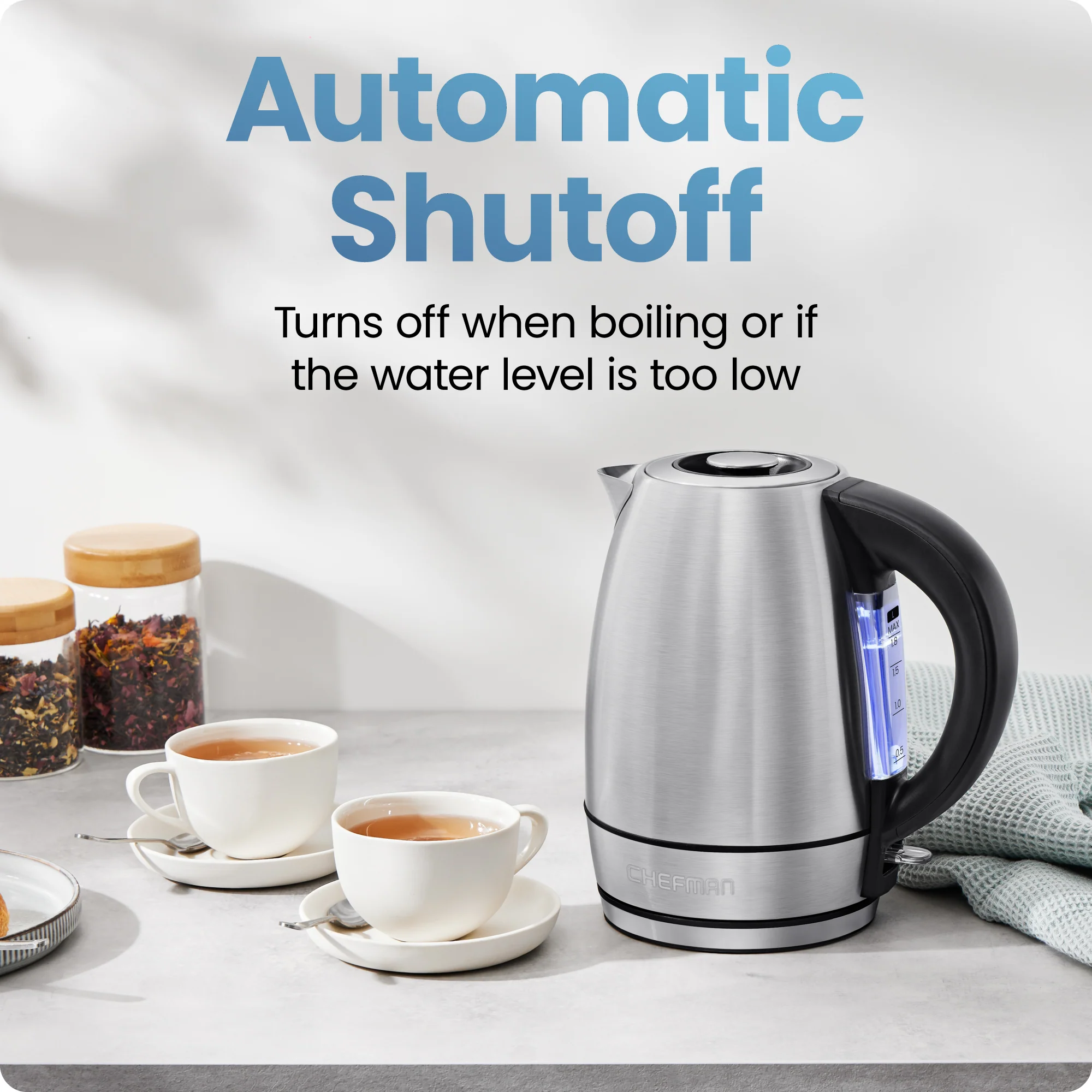 1.8 Liter Electric Kettle w/ Lift-Out Lid - Image 7