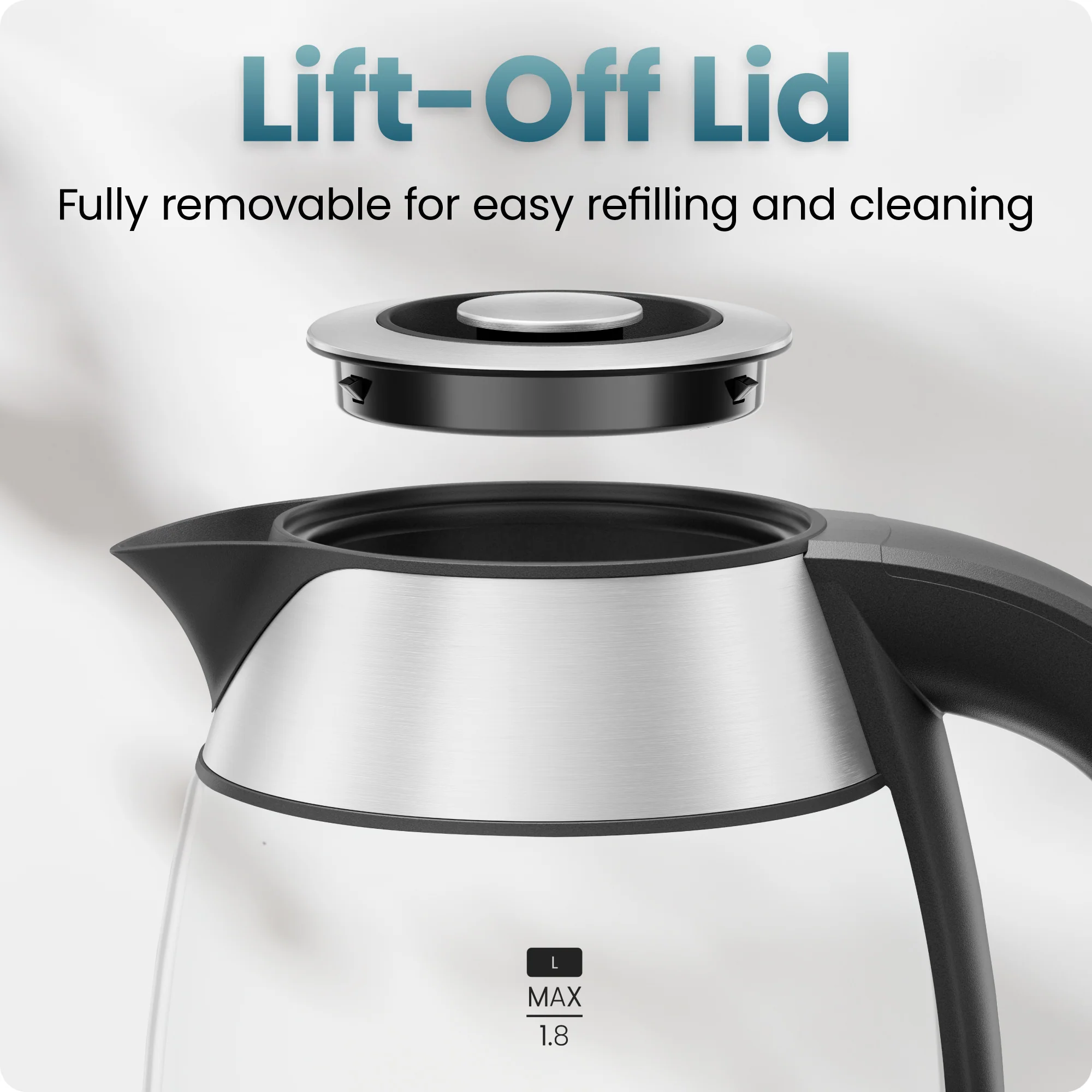 1.8L Stainless Steel Electric Kettle - Image 4