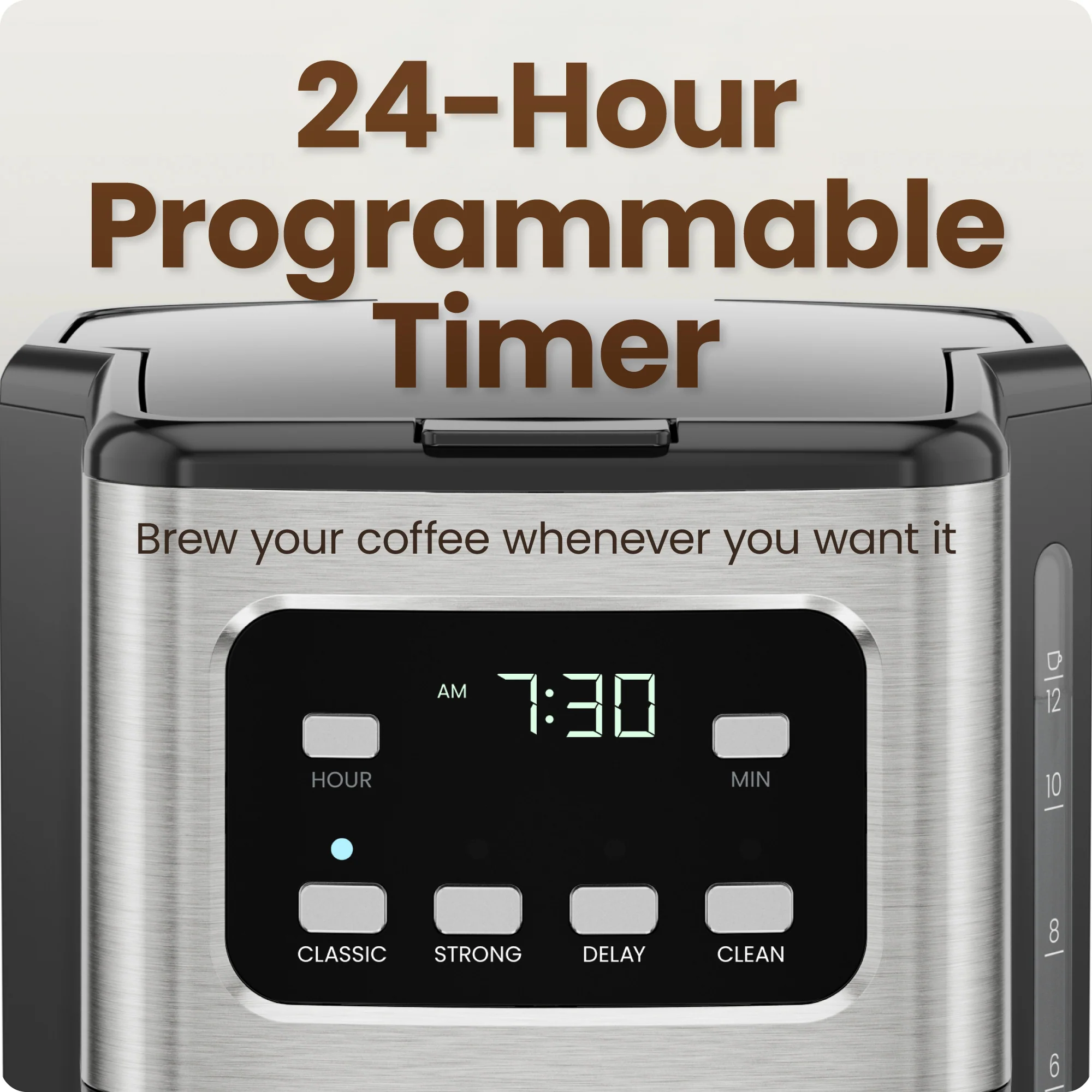 12-Cup Programmable Digital Coffee Maker - Image 4