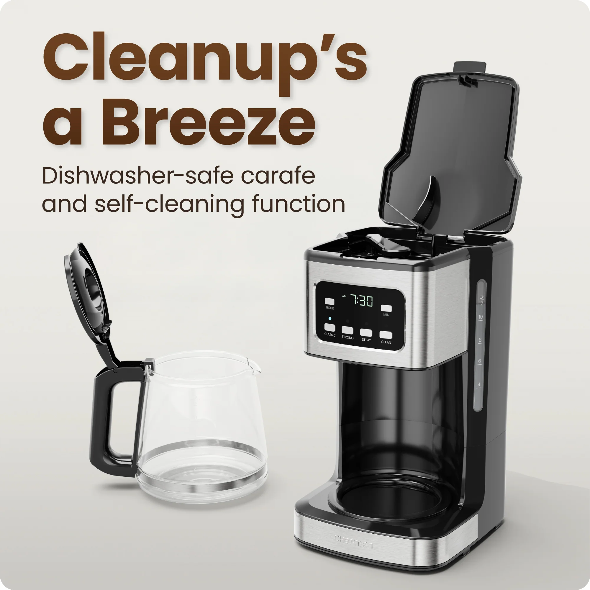 12-Cup Programmable Digital Coffee Maker - Image 6