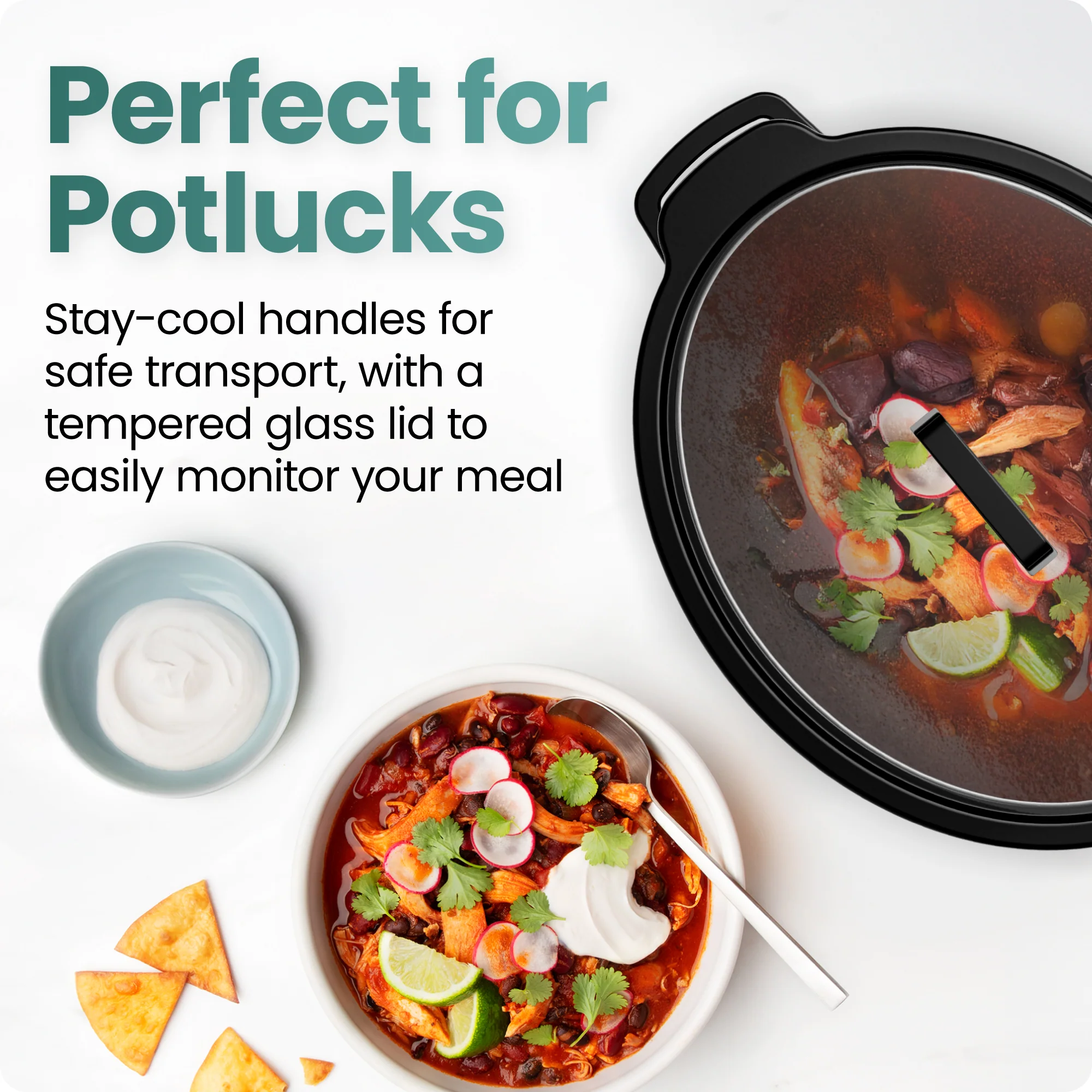 7 Quart Digital Stainless Steel Slow Cooker - Image 8
