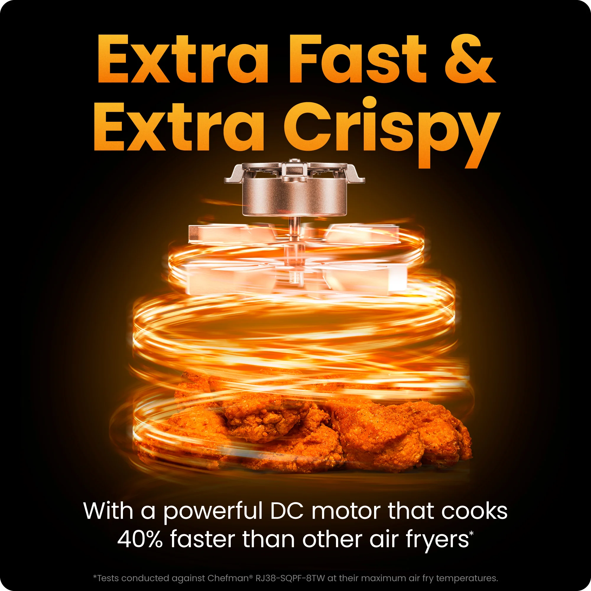 9 Qt. TurboFry 7-in-1 Air Fryer with Powerful DC Motor - Image 4