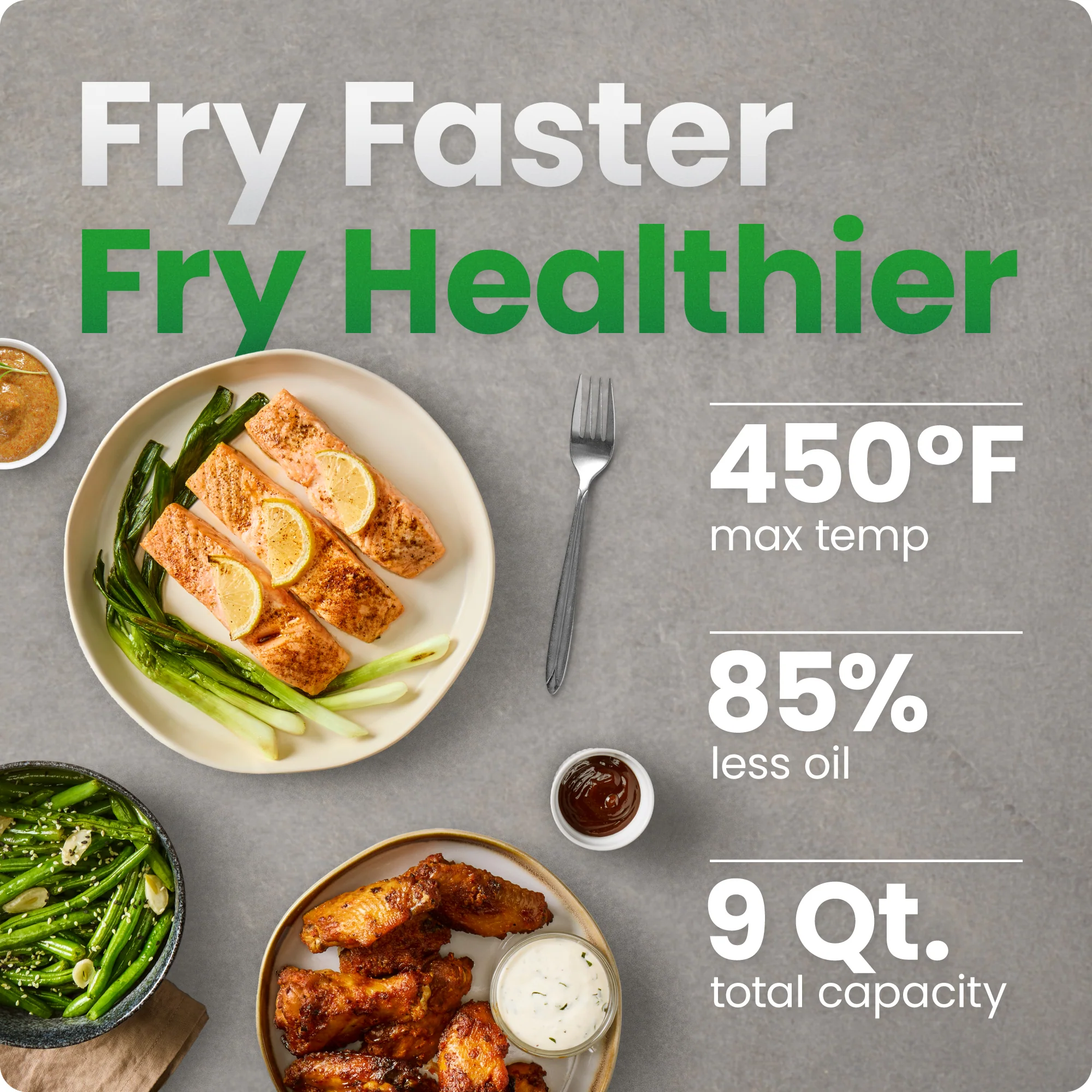 9 Qt. TurboFry Dual Basket Air Fryer - Image 2