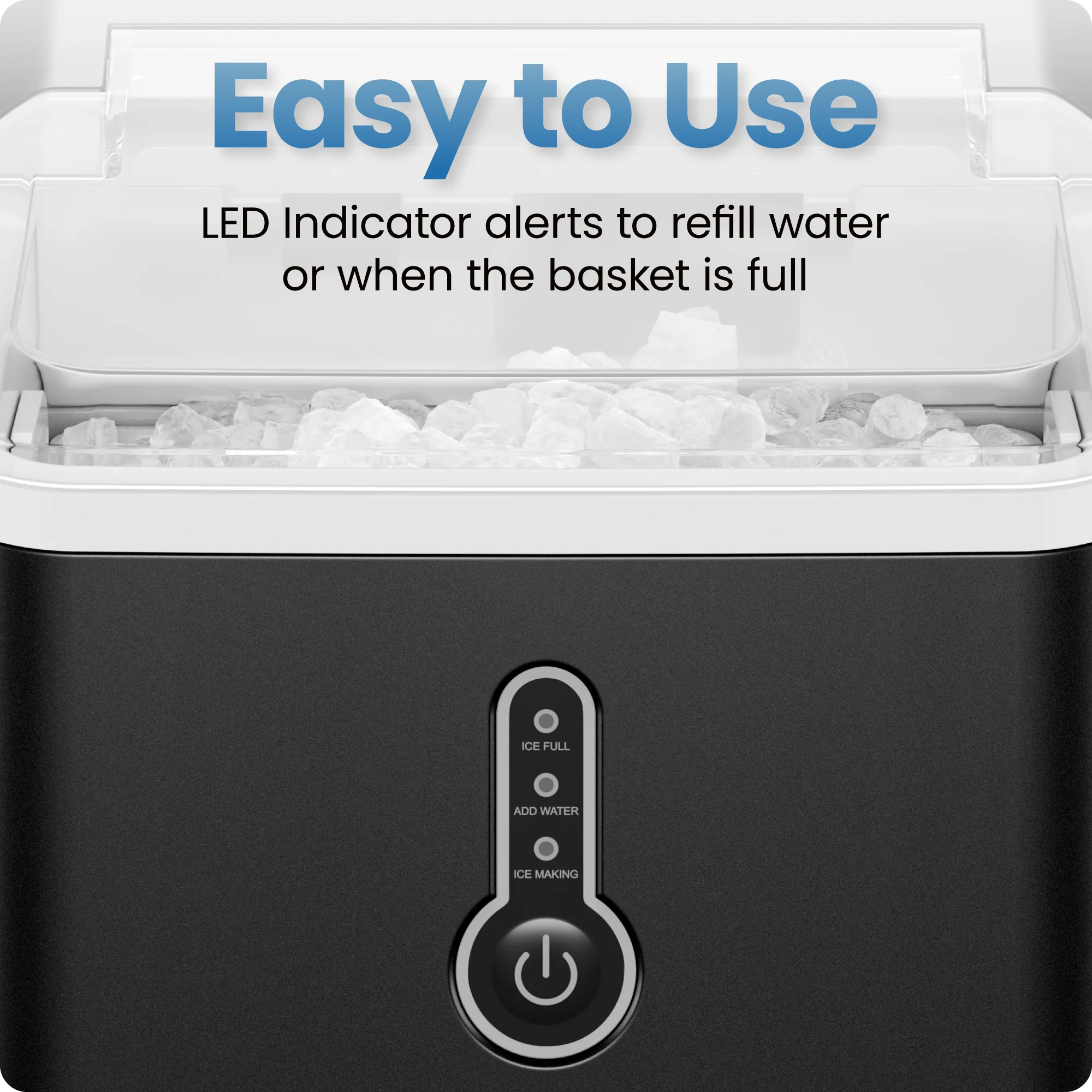 Compact Nugget Ice Maker - Black - Image 4