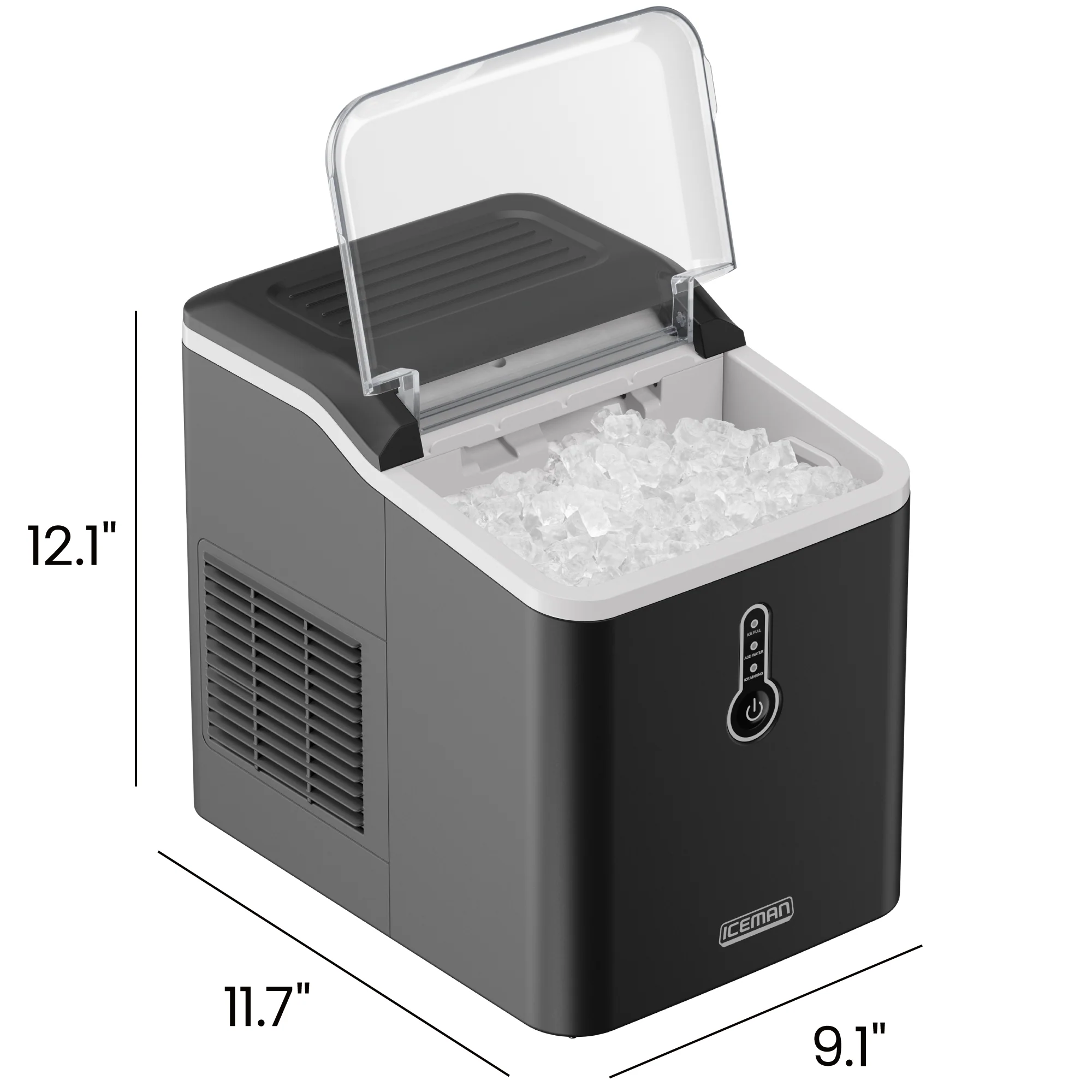Compact Nugget Ice Maker - Black - Image 8