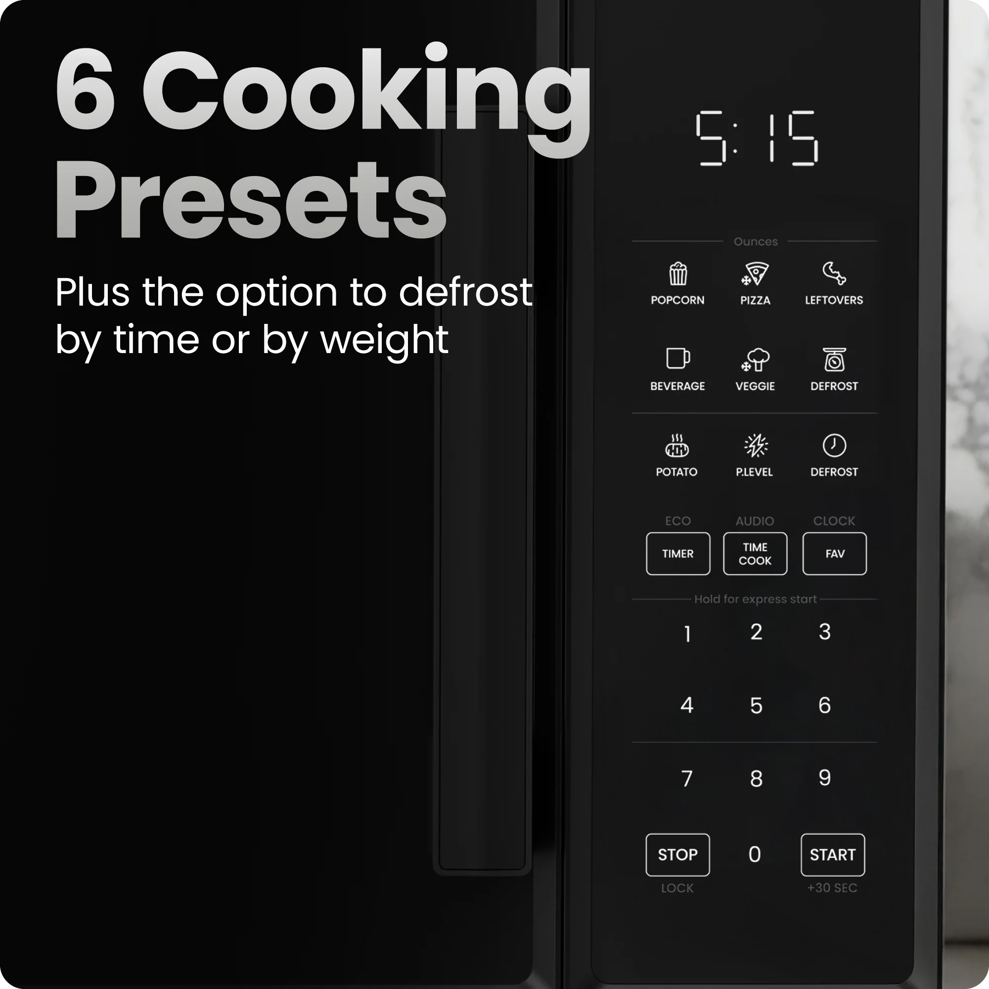 Countertop 0.9 Cu. Ft. Digital Microwave Oven - Image 3