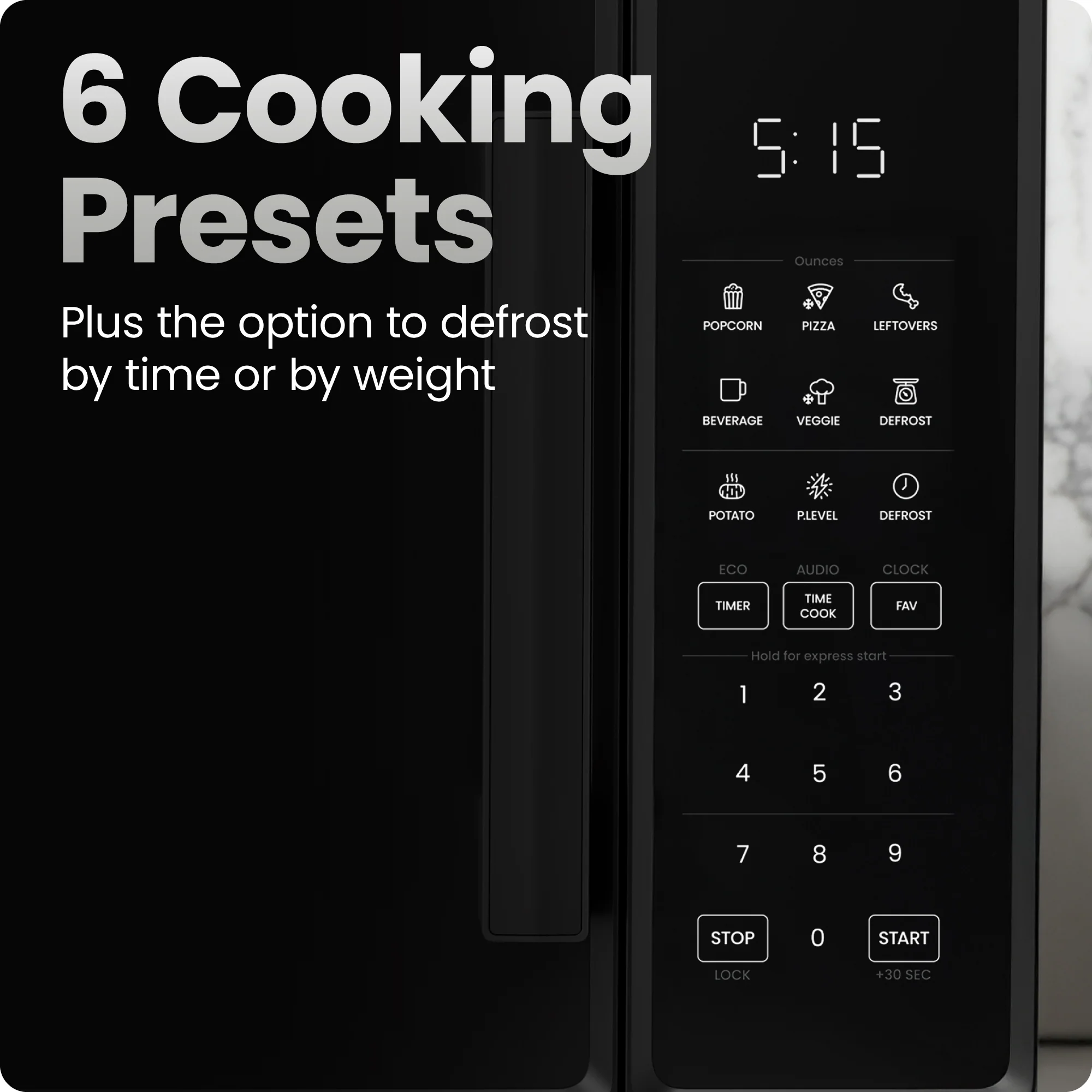 Countertop 1.1 Cu. Ft. Digital Microwave Oven - Image 3