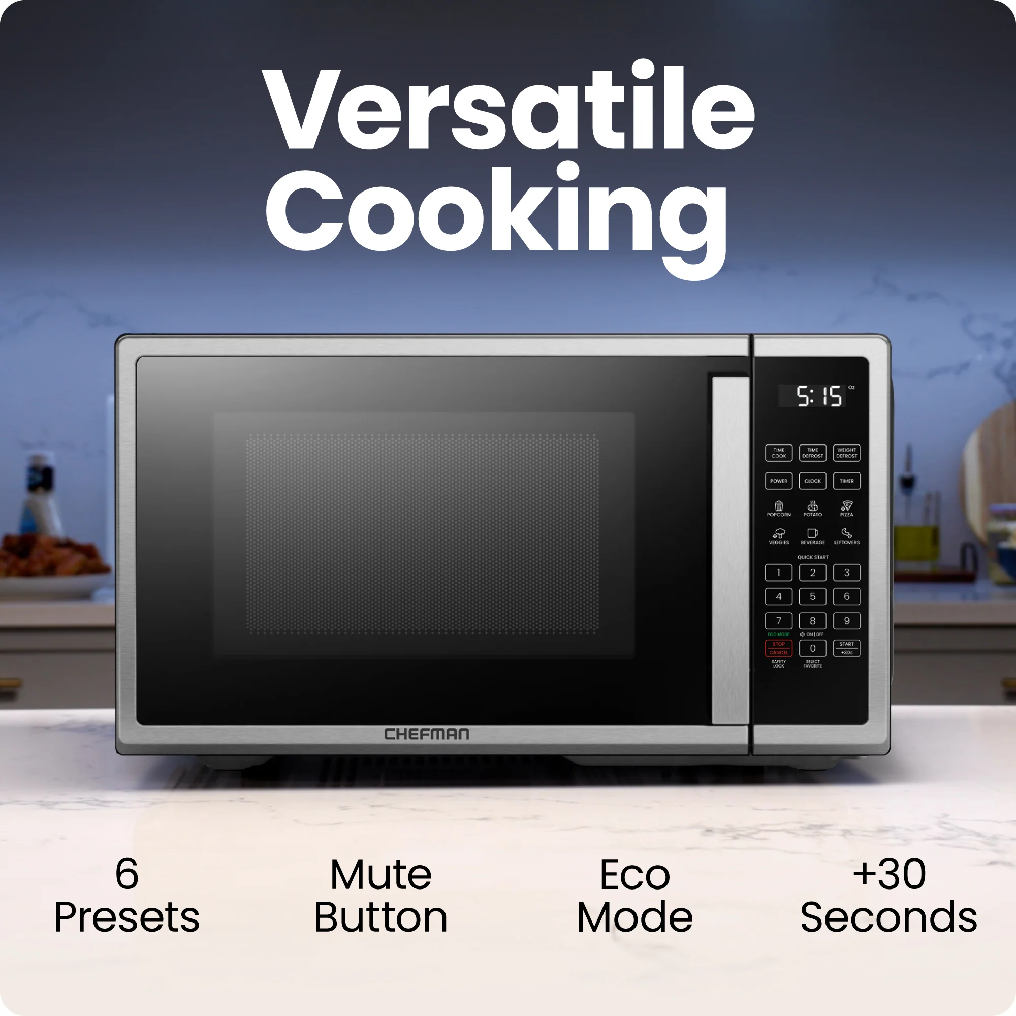 Countertop 0.7 Cu. Ft. Digital Stainless Microwave Oven - Image 2