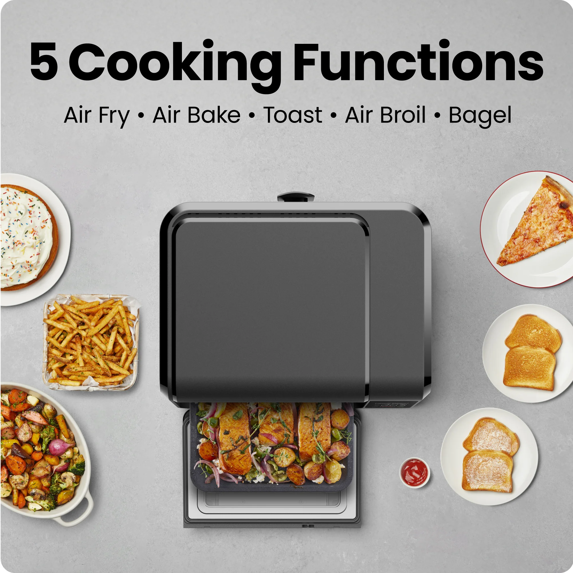 EasyAir 15 Qt. Toaster Oven Air Fryer - Black - Image 3
