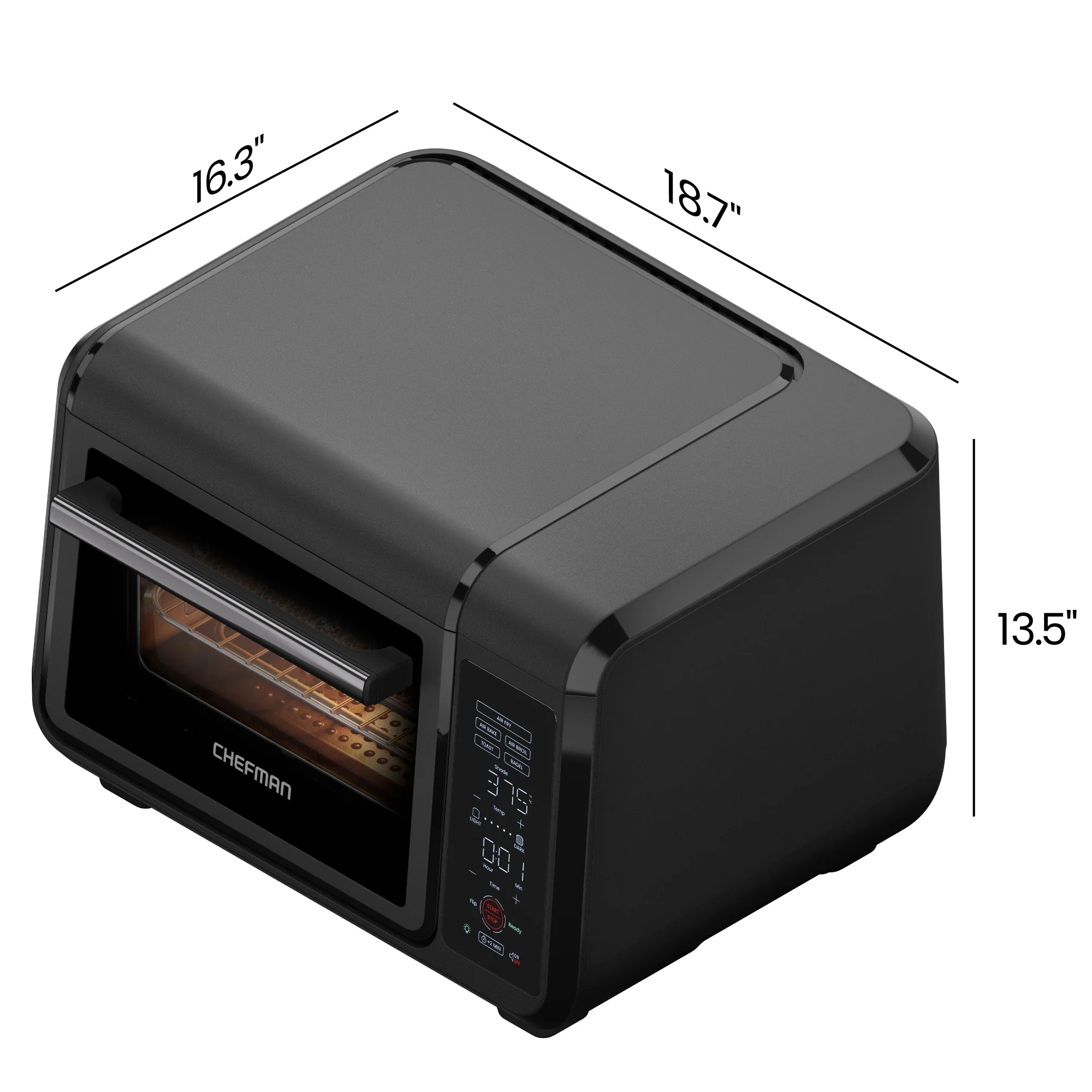EasyAir 15 Qt. Toaster Oven Air Fryer - Black - Image 7