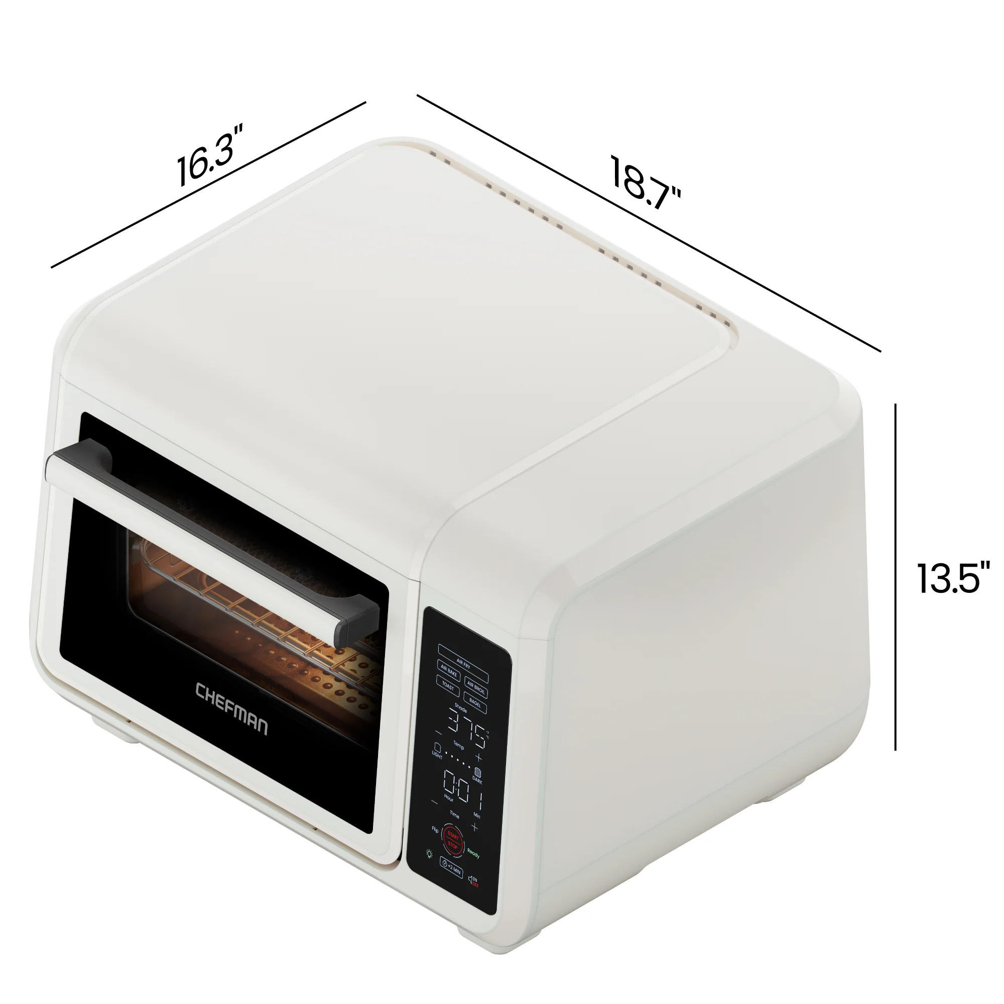 EasyAir 15 Qt. Toaster Oven Air Fryer - White - Image 7