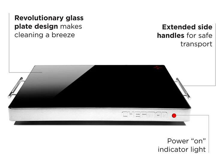 Family-Size Glass-Top Warming Tray - Image 5