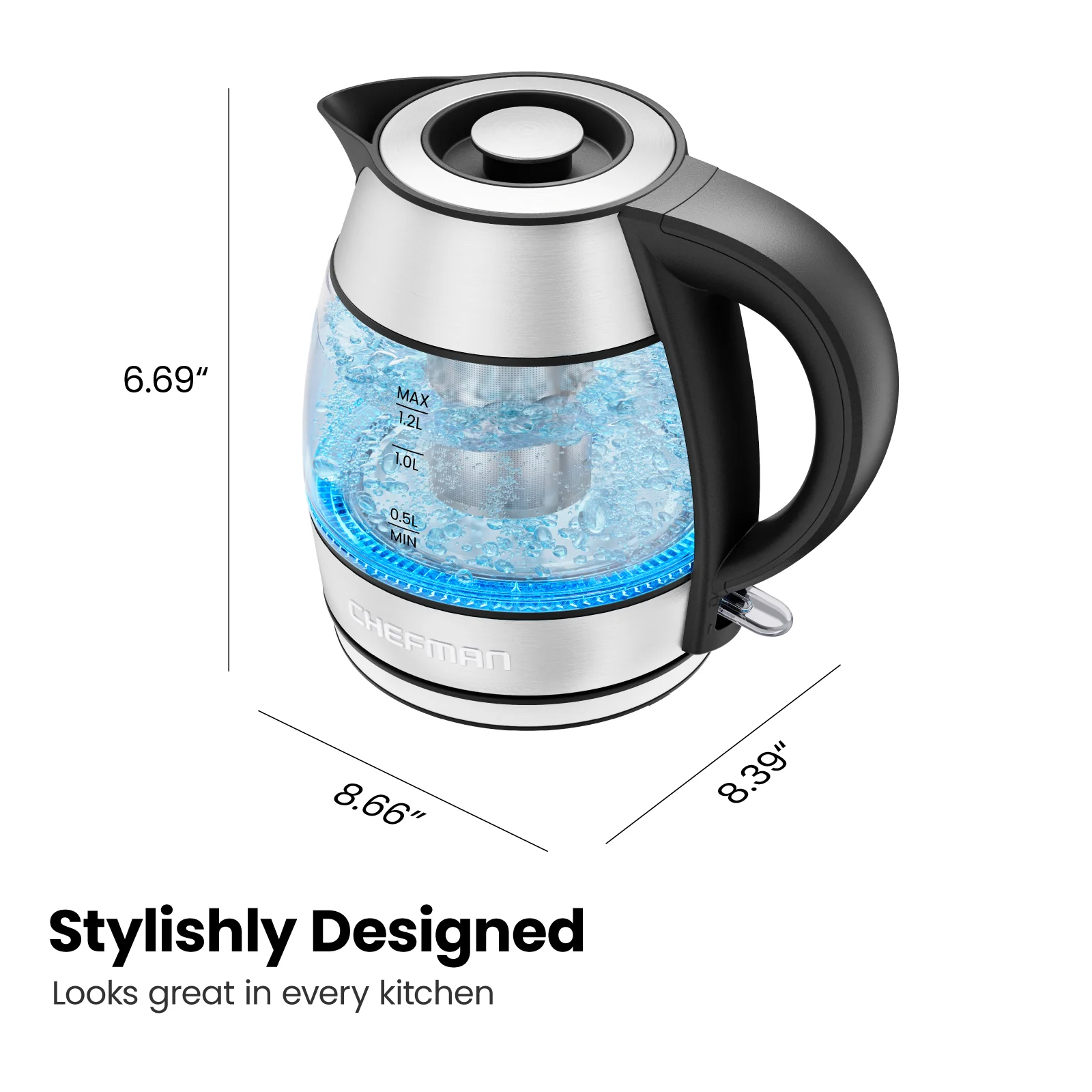 Fast-Boil 1.2L Electric Kettle with Tea Infuser - Image 10