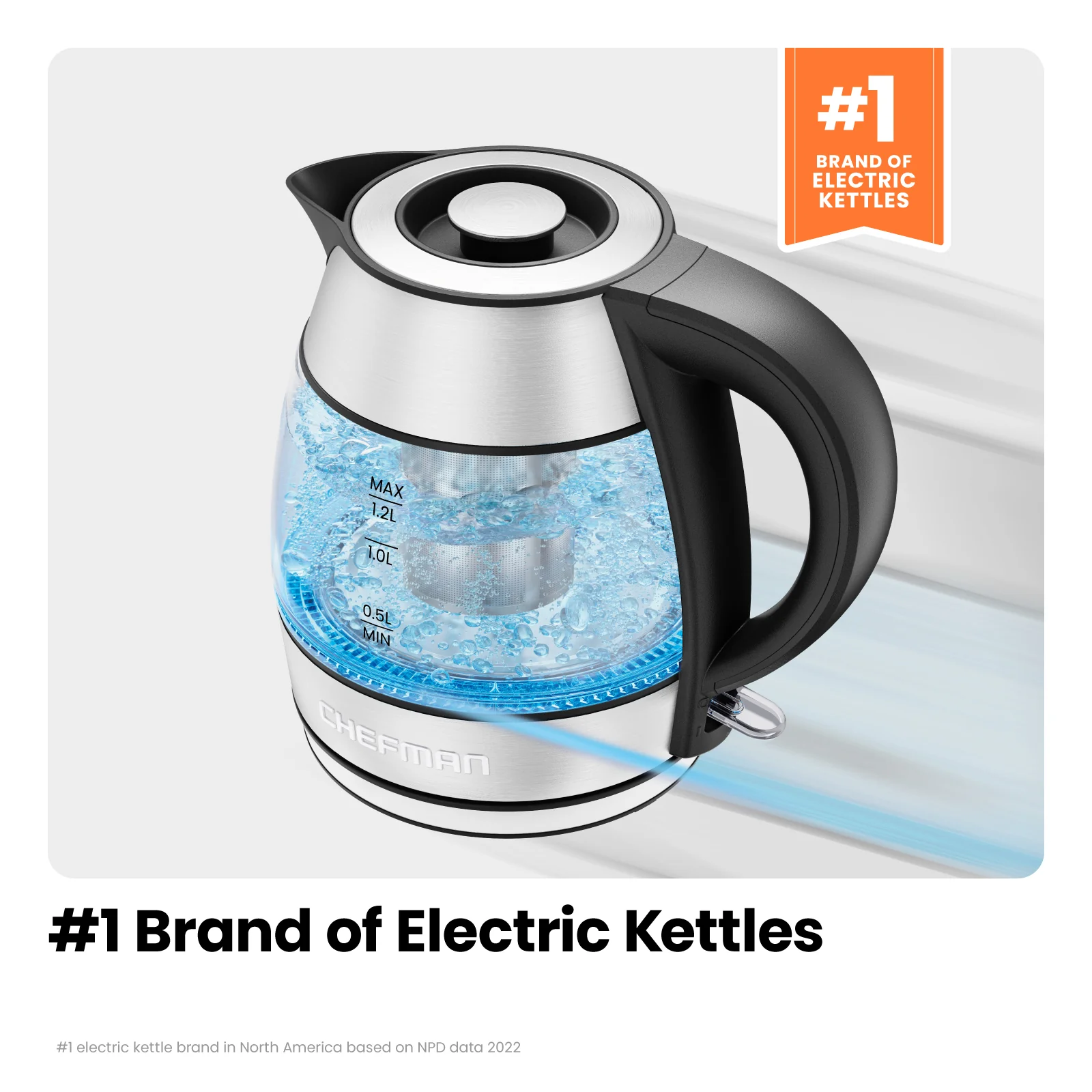 Fast-Boil 1.2L Electric Kettle with Tea Infuser - Image 4