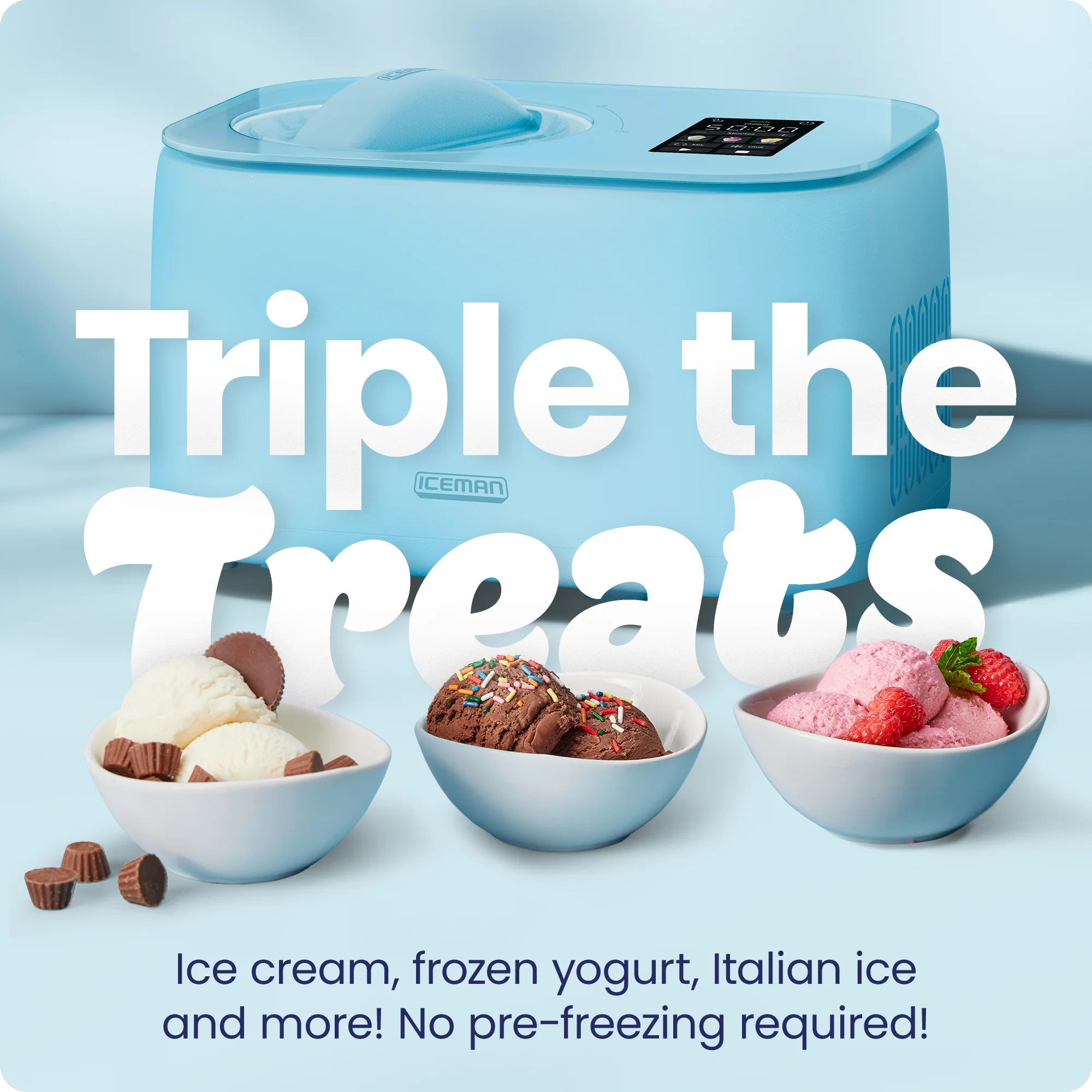 Iceman Trio Ice Cream Maker - Aqua - Image 3