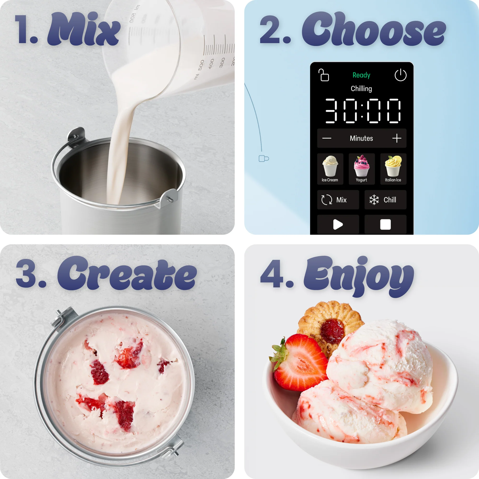 Iceman Trio Ice Cream Maker - Aqua - Image 8