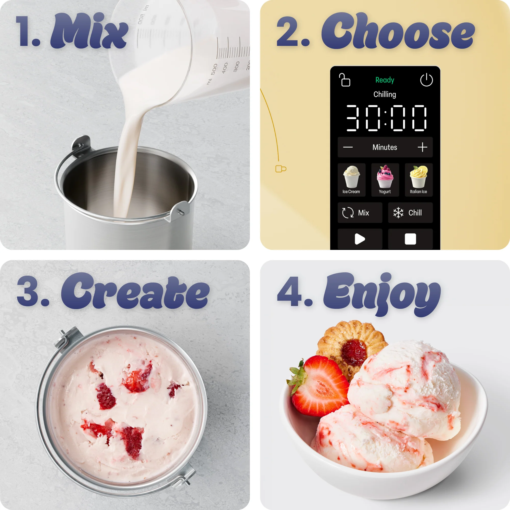 Iceman Trio Ice Cream Maker - Butter - Image 8