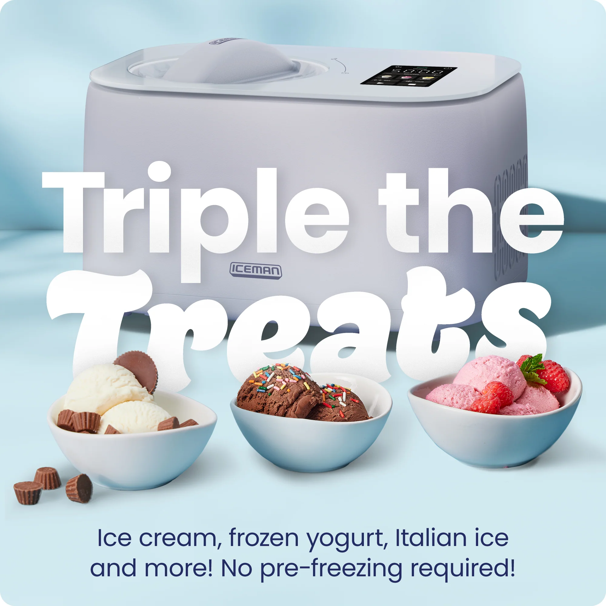 Iceman Trio Ice Cream Maker - Lavender - Image 3