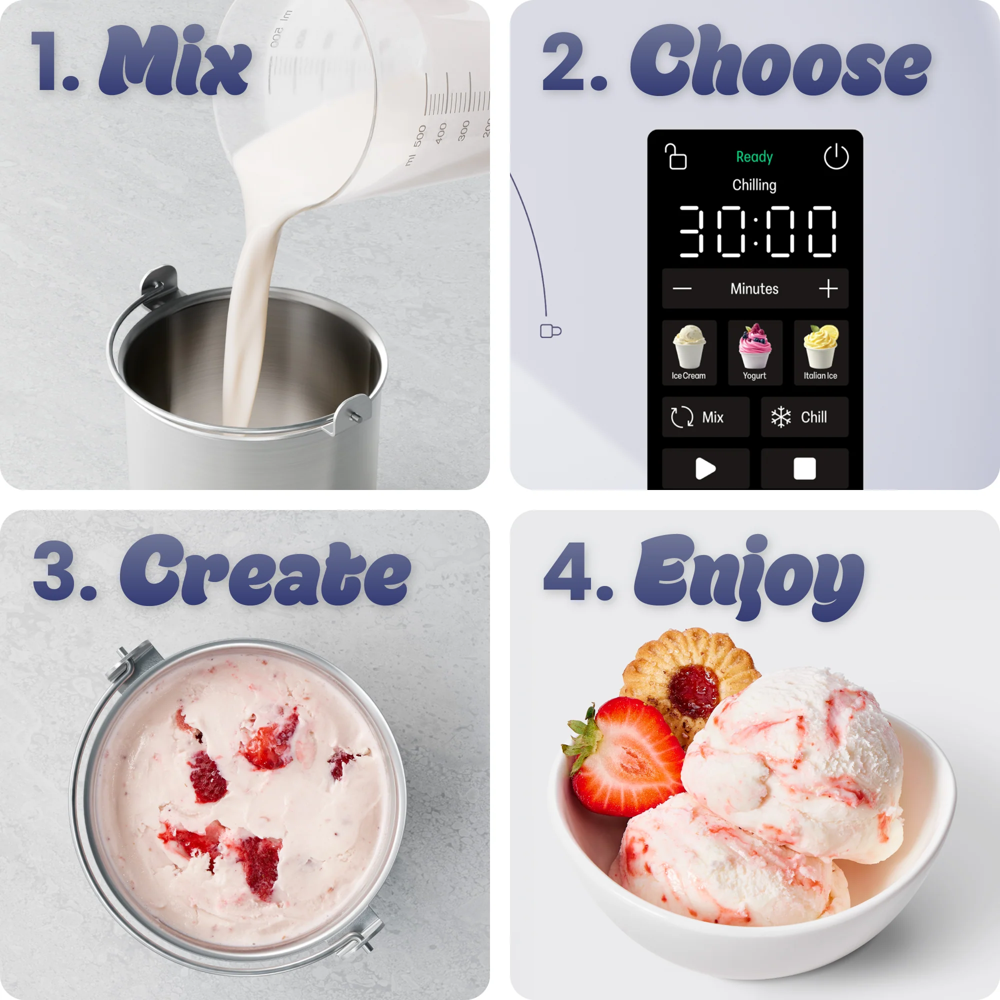 Iceman Trio Ice Cream Maker - Lavender - Image 8