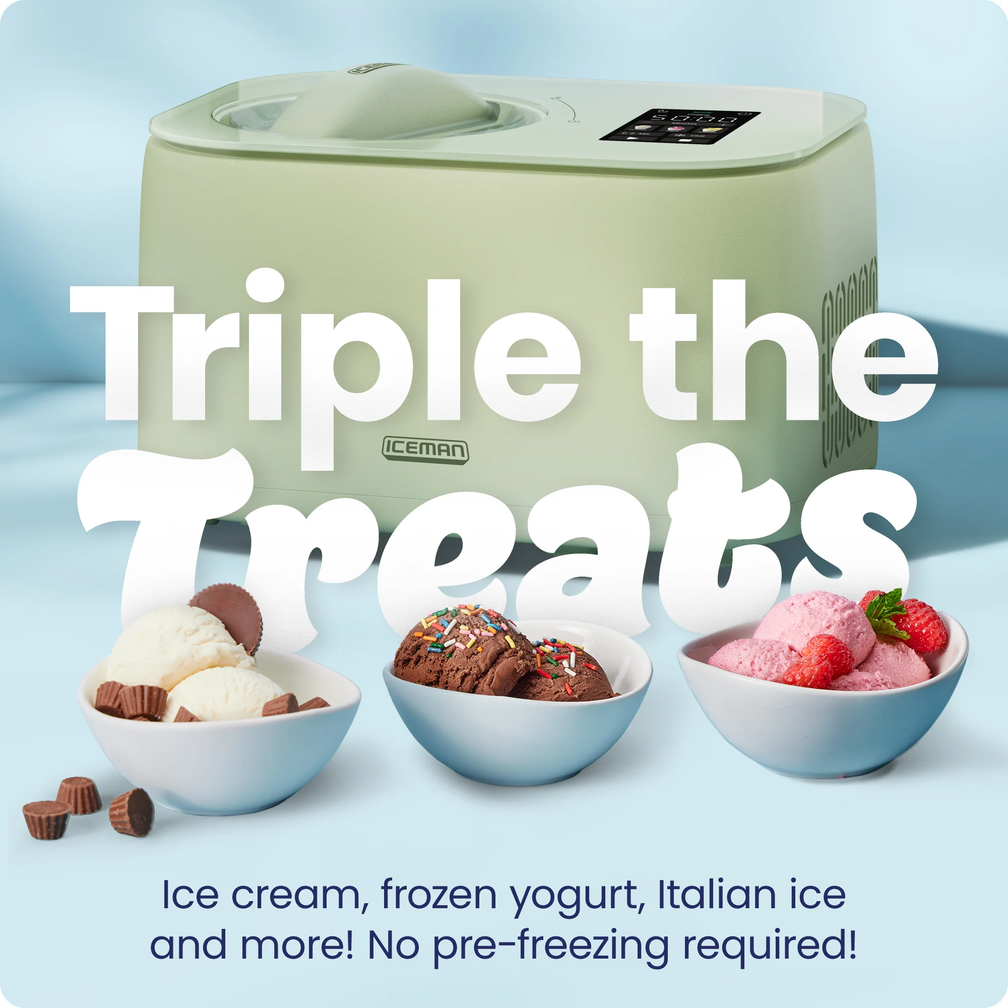 Iceman Trio Ice Cream Maker - Pistachio - Image 3