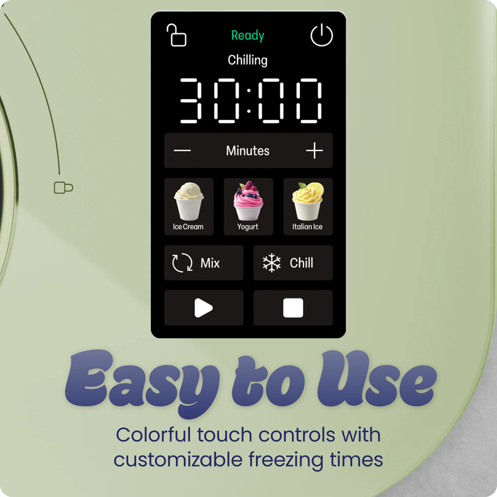 Iceman Trio Ice Cream Maker - Pistachio - Image 5