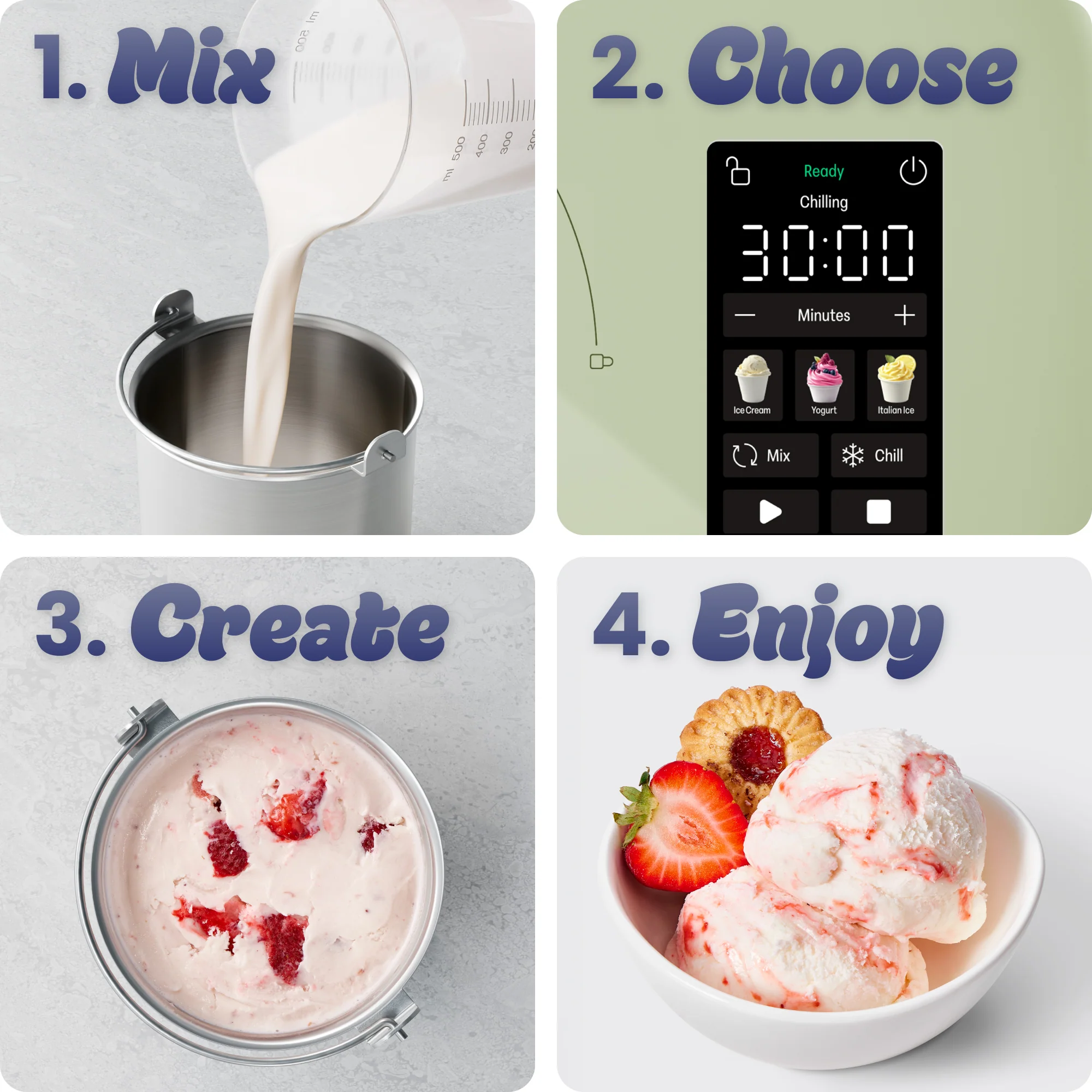 Iceman Trio Ice Cream Maker - Pistachio - Image 8