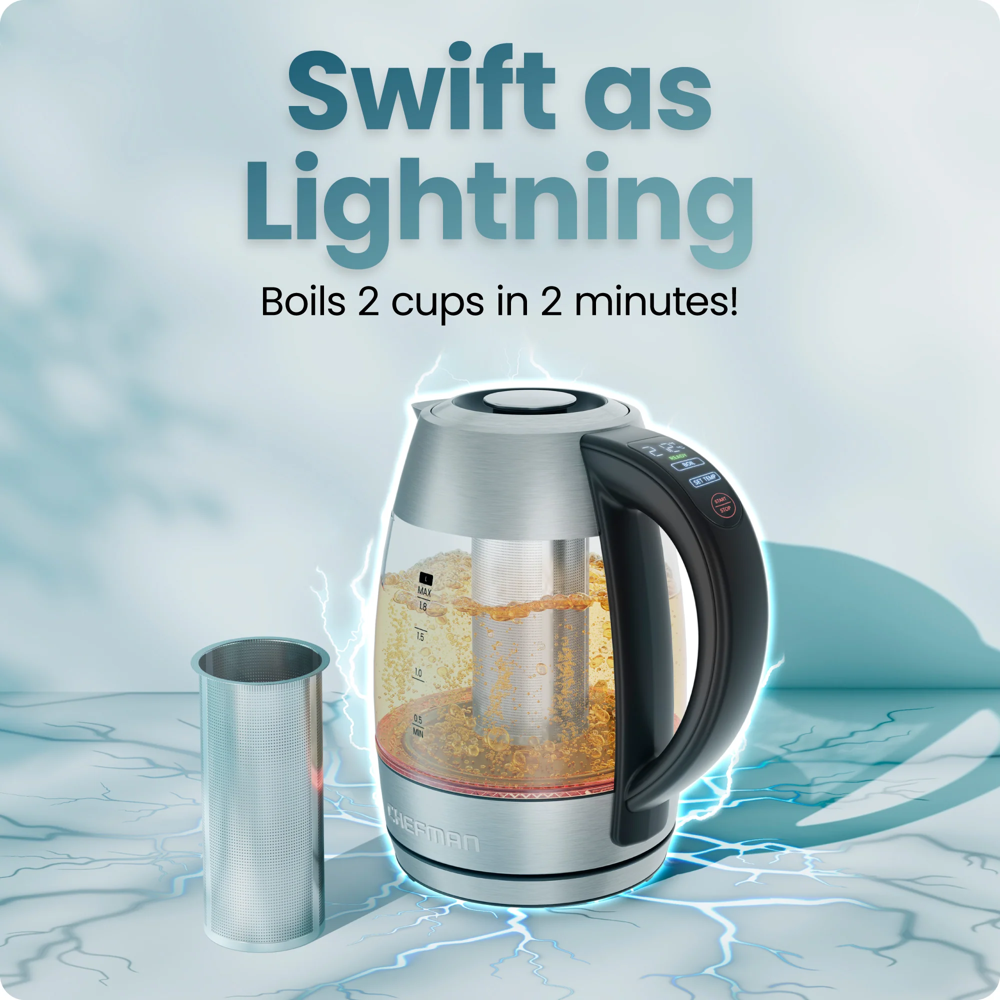Lightning 1.8L Custom-Temp Electric Kettle - Image 2
