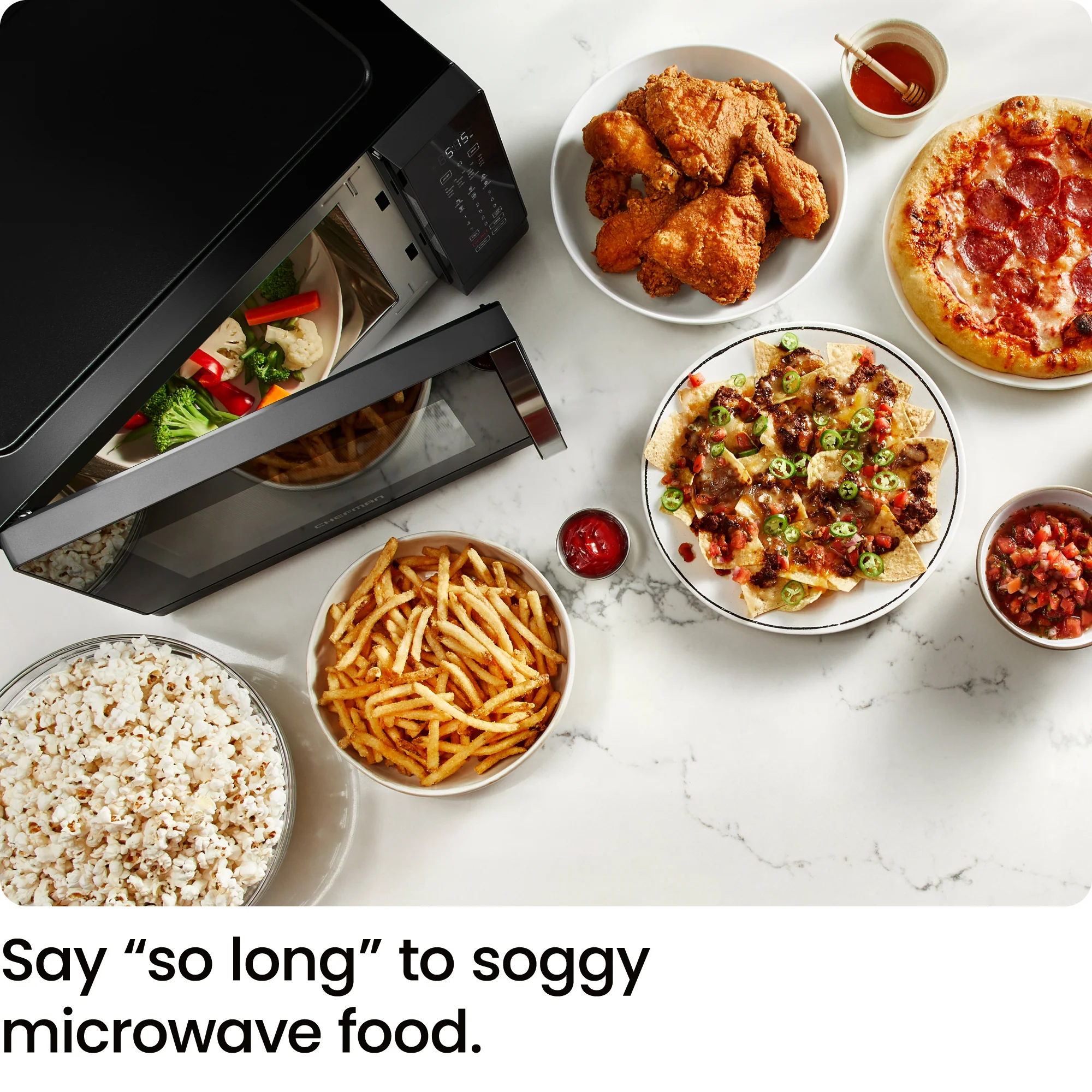 MicroCrisp 0.8 Cu. Ft. Countertop Microwave Oven - Image 3