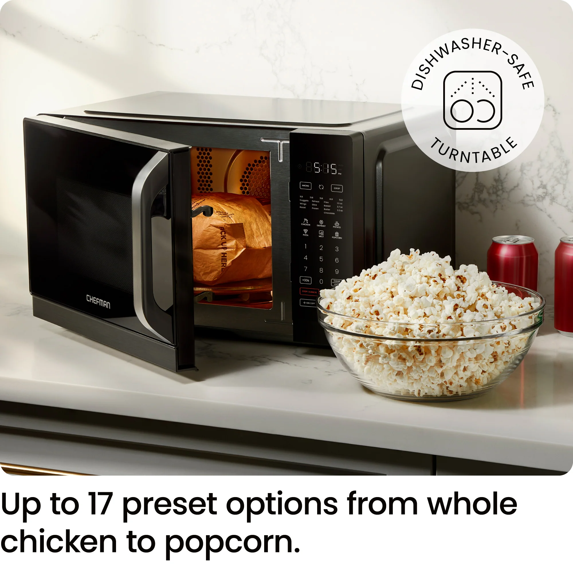 MicroCrisp 0.8 Cu. Ft. Countertop Microwave Oven - Image 6