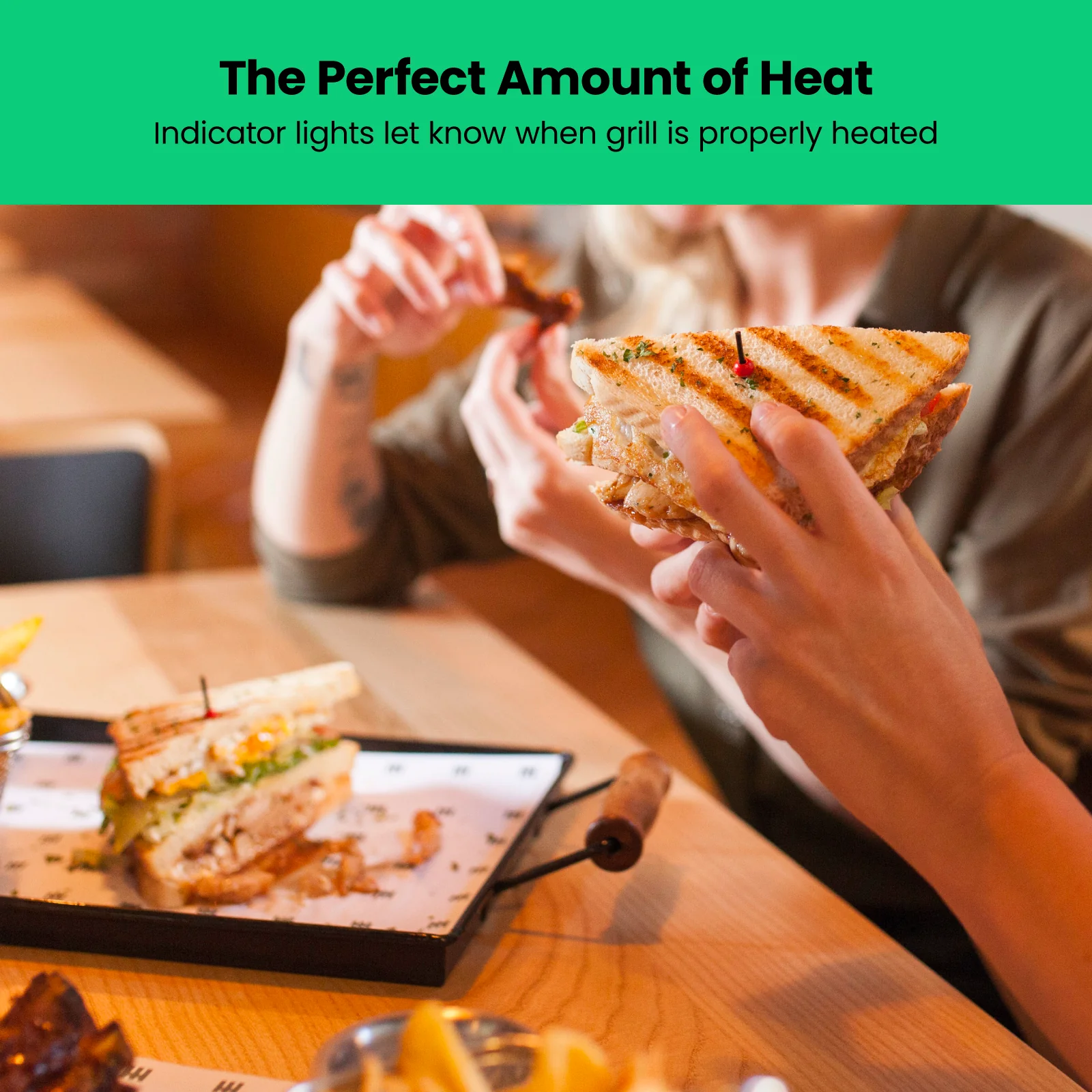 Multifunctional 180° Grill + Panini Press (4-Slice) - Image 3