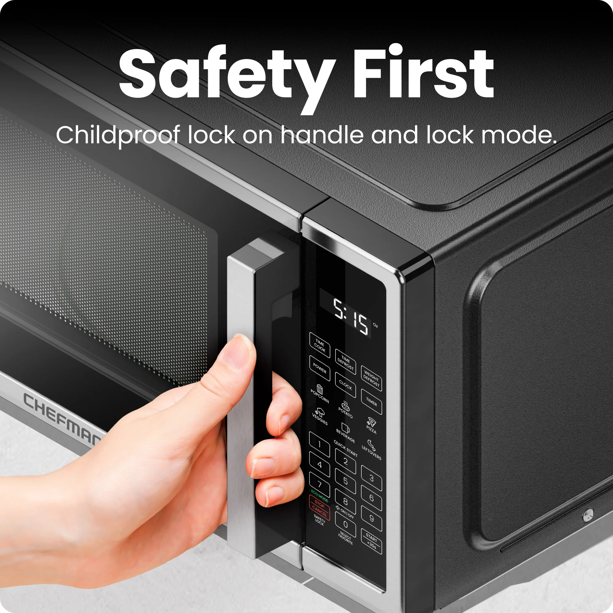 Countertop 1.1 Cu. Ft. Digital Stainless Microwave Oven - Image 4