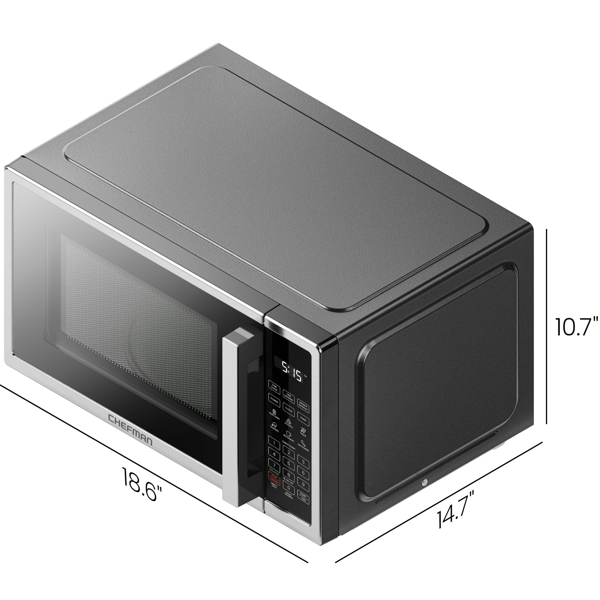 Countertop 1.1 Cu. Ft. Digital Stainless Microwave Oven - Image 6