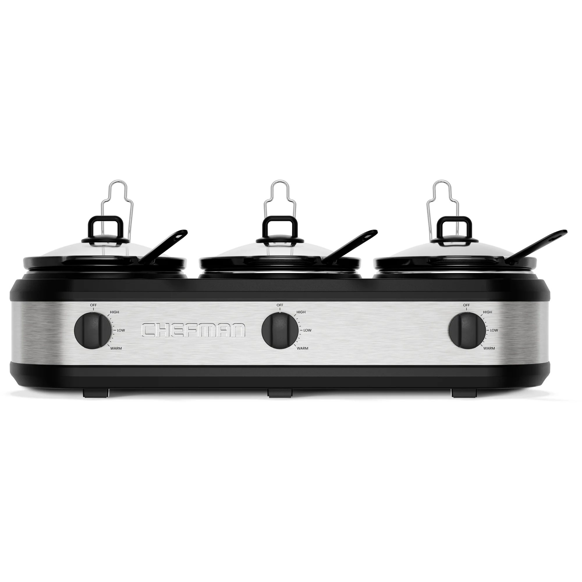 Stainless-Steel Triple Slow Cooker & Buffet Server