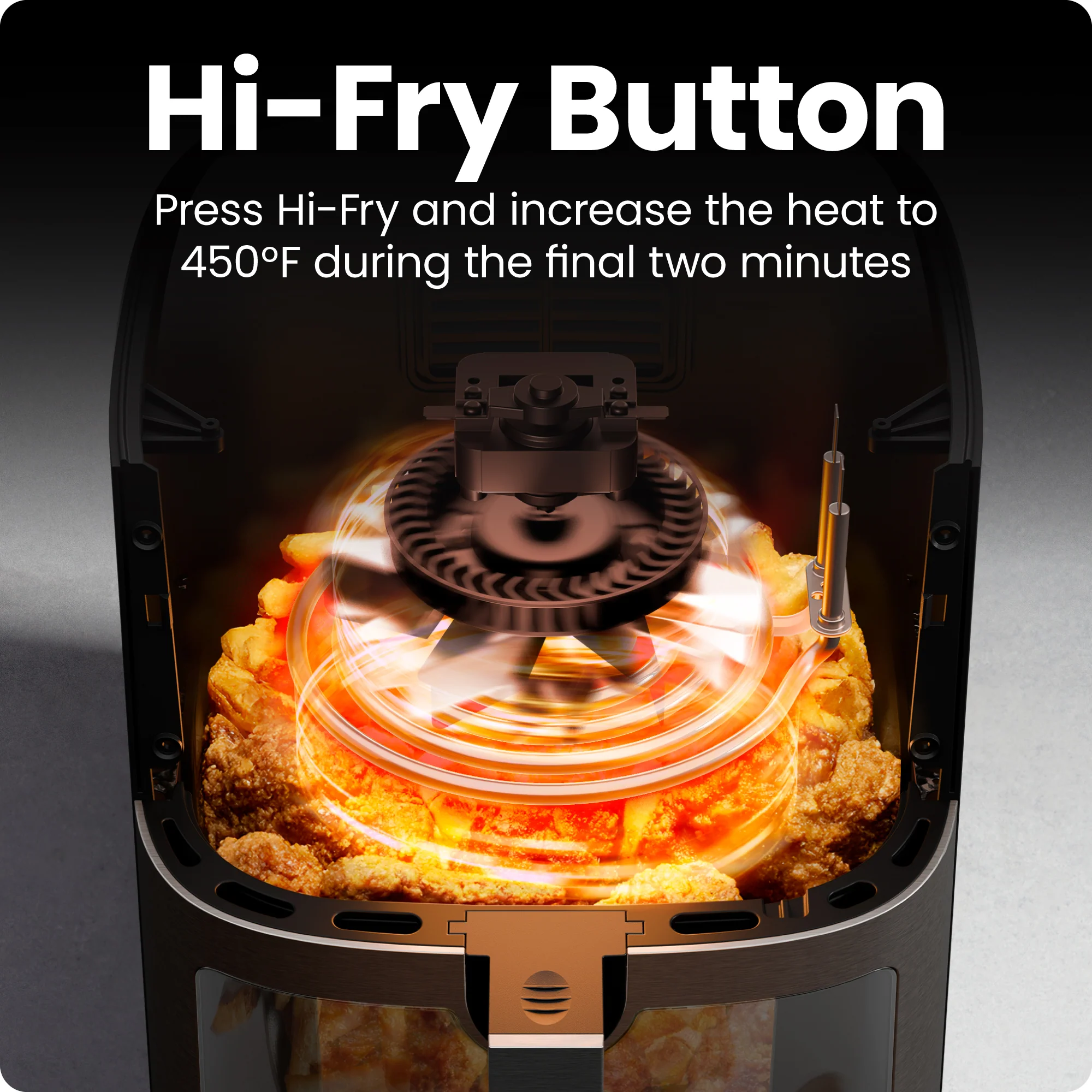 Turbofry Easy View 8 Qt. Stainless Steel Air Fryer - Image 5