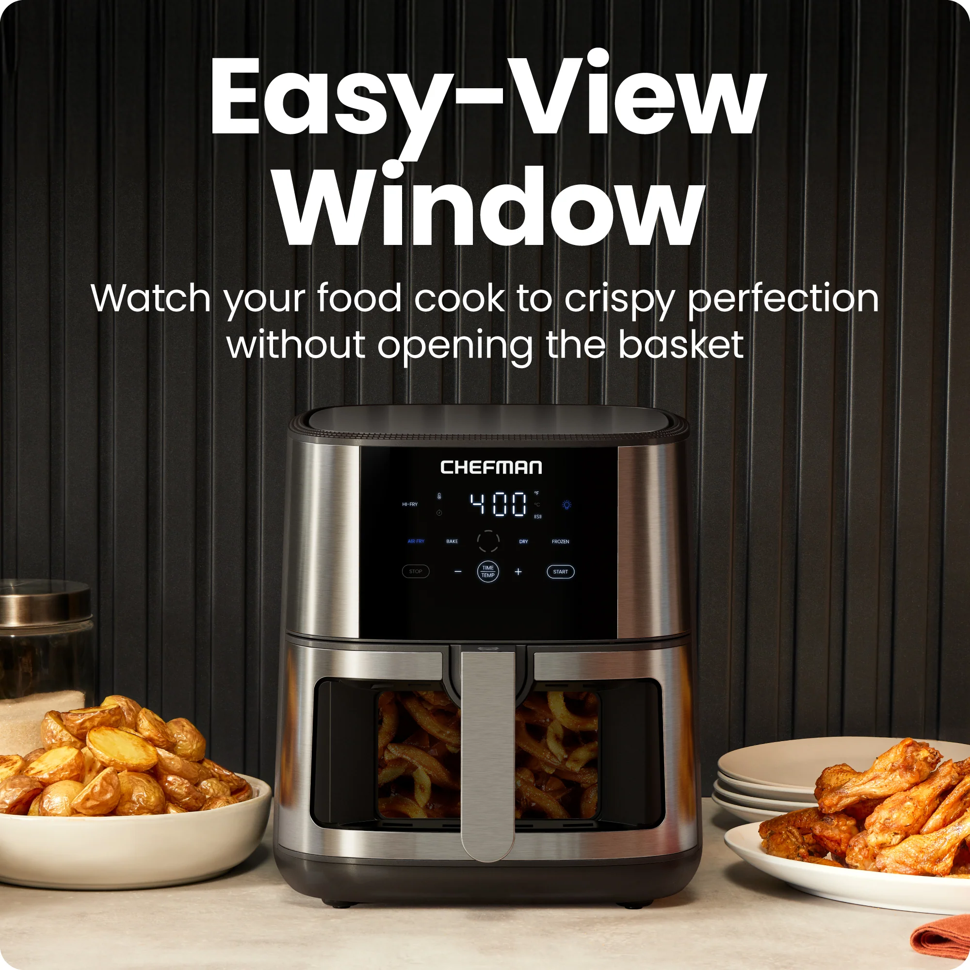 Turbofry Easy View 8 Qt. Stainless Steel Air Fryer - Image 6