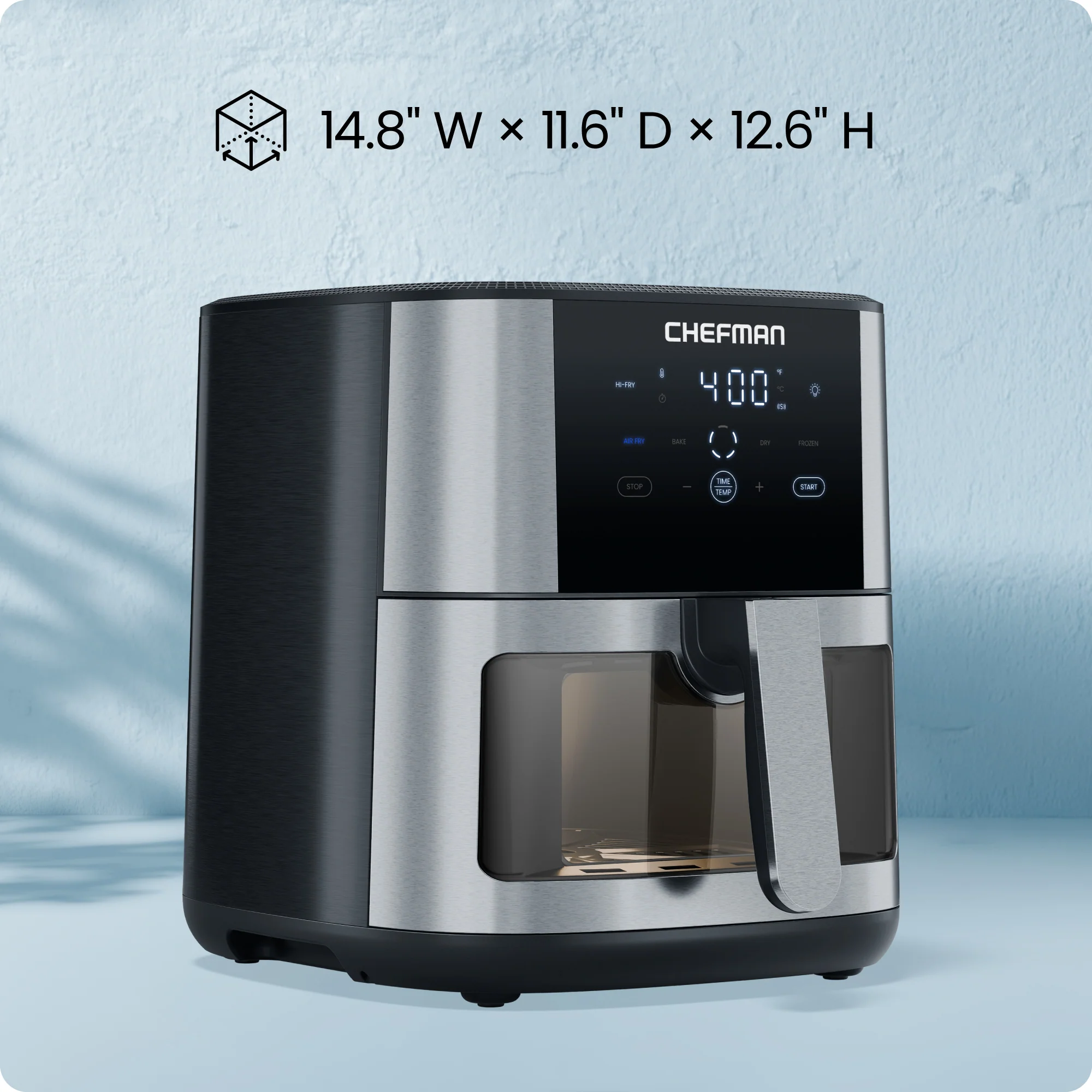 Turbofry Easy View 8 Qt. Stainless Steel Air Fryer - Image 8