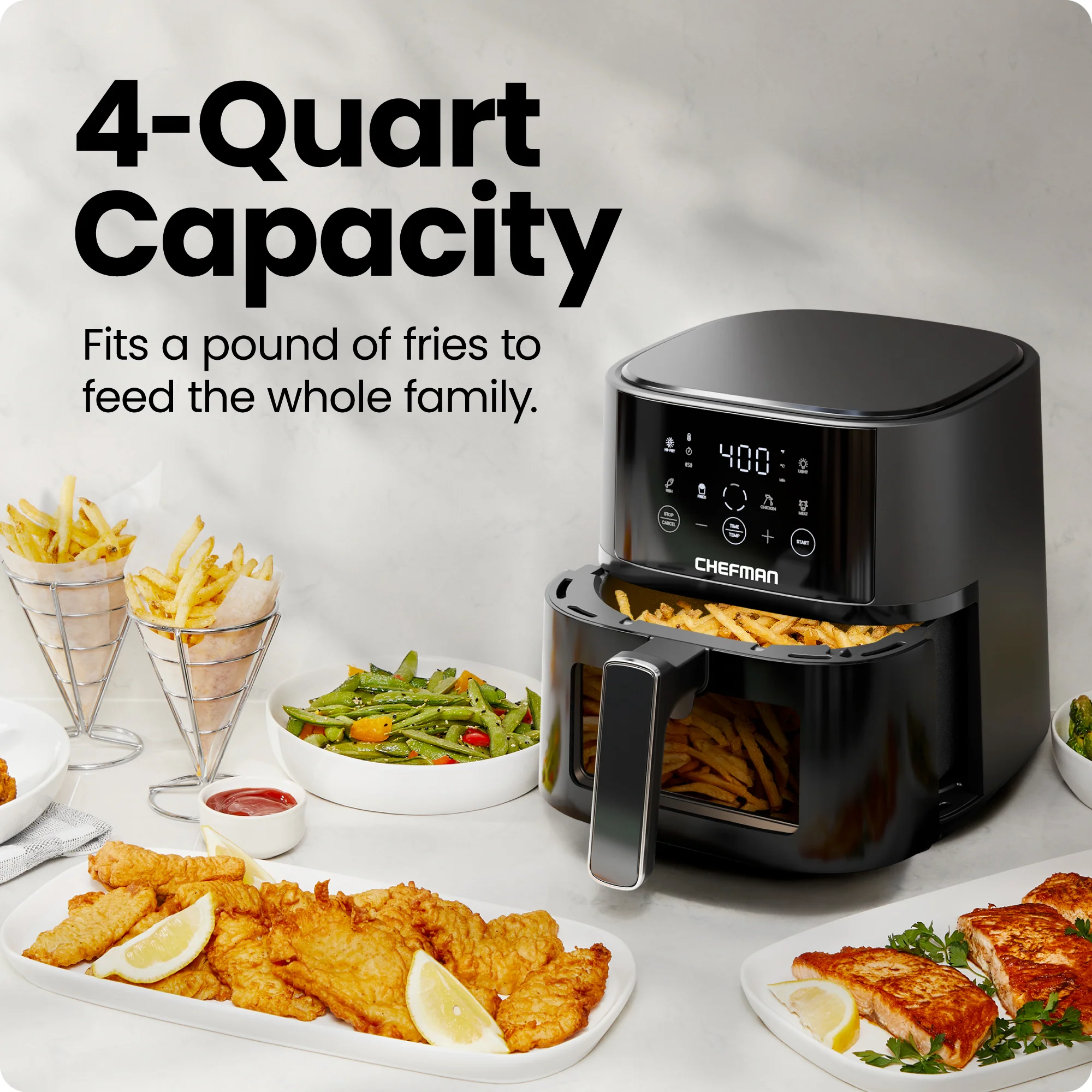 TurboFry Touch 4-Quart Easy-View Air Fryer - Image 3