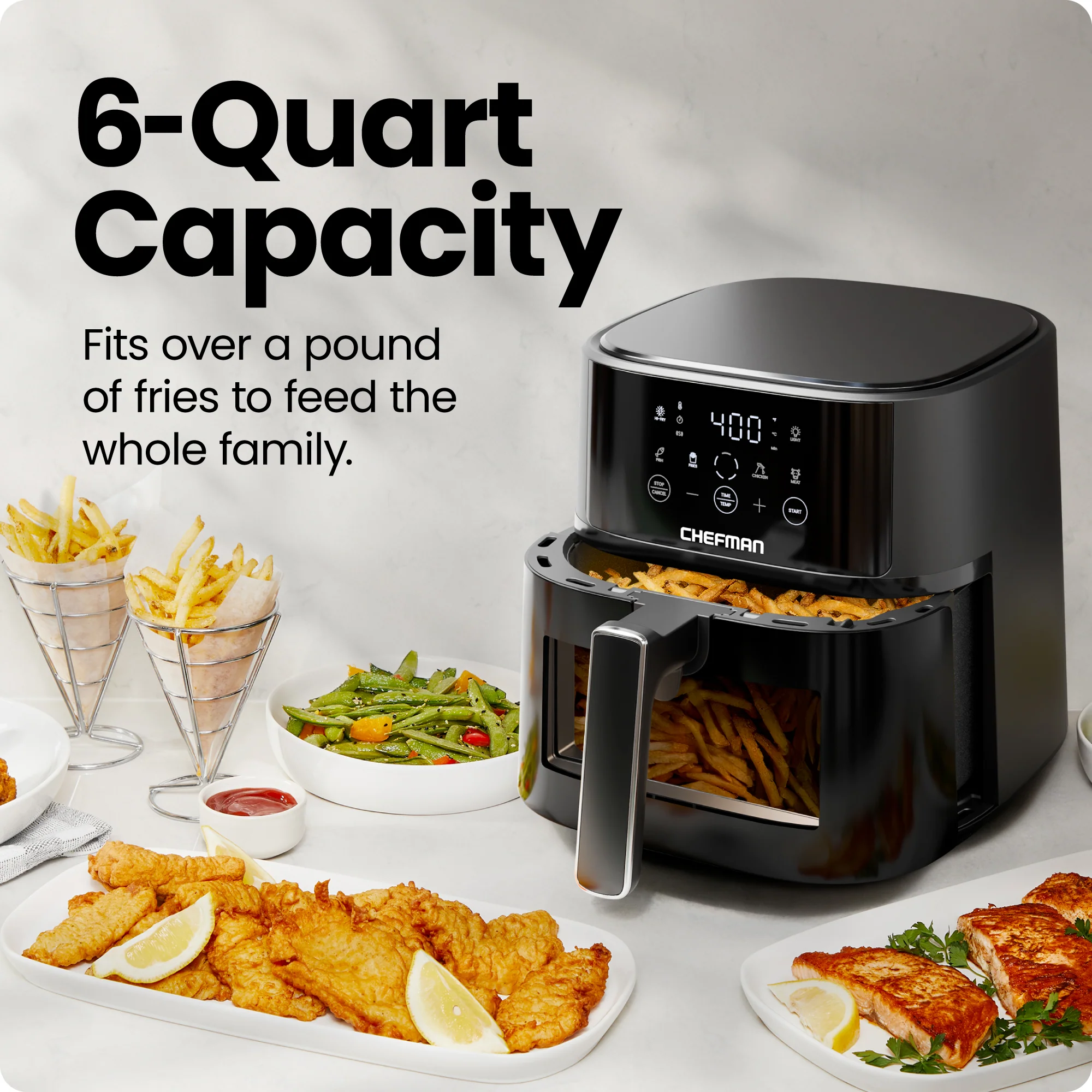 TurboFry Touch 6-Quart Easy-View Air Fryer - Image 6
